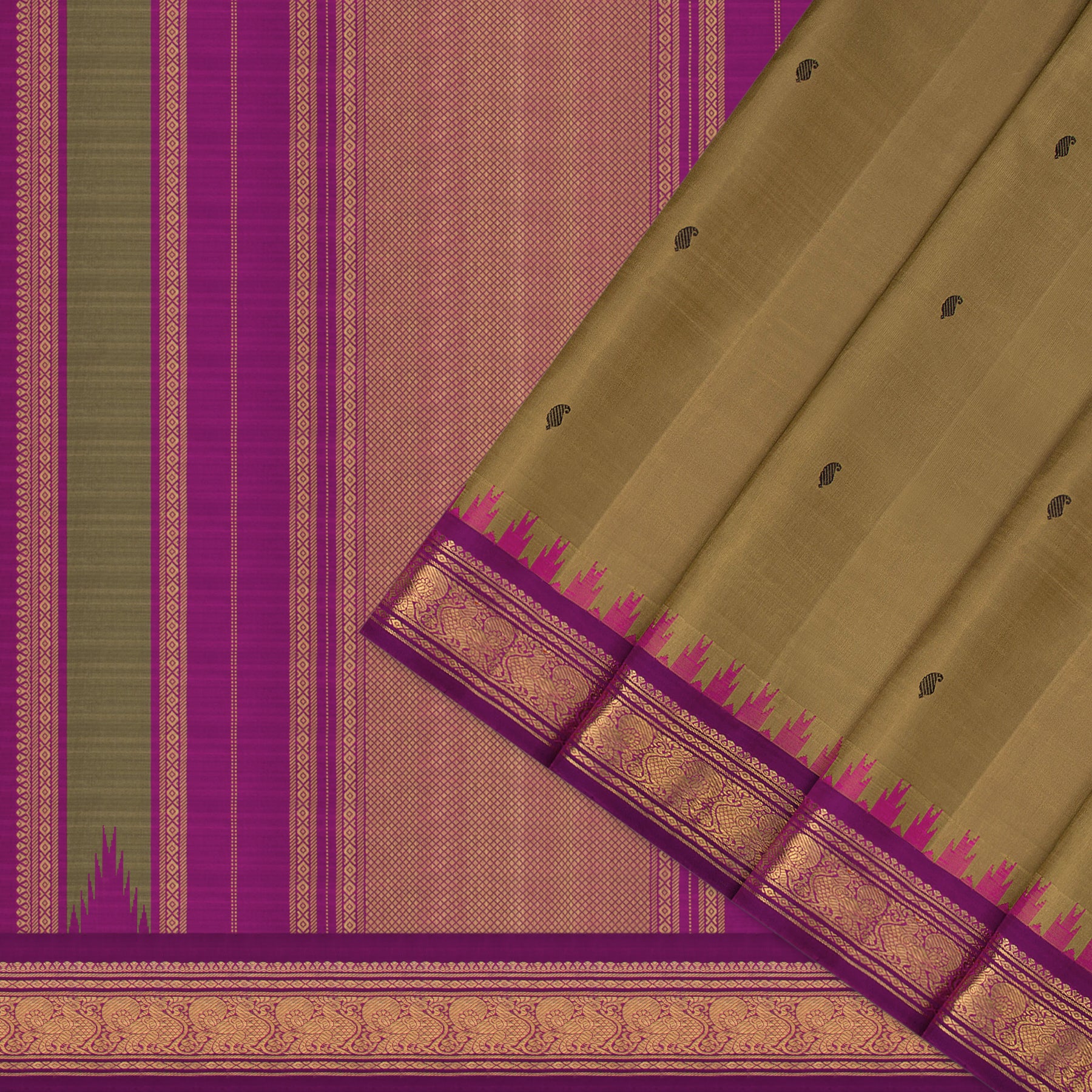 Kanakavalli Kanjivaram Silk Sari 25-595-HS001-00947 - Cover View