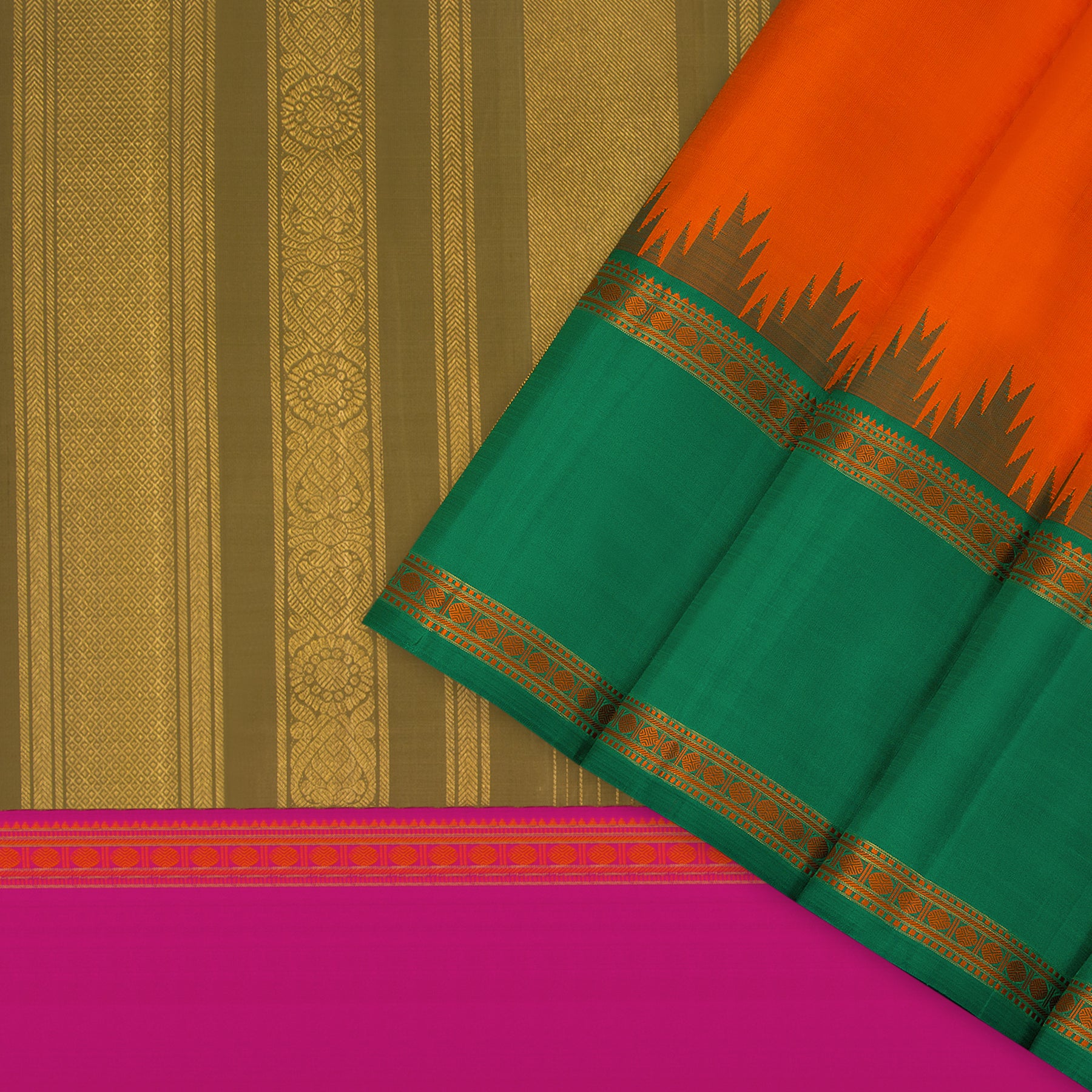 Kanakavalli Kanjivaram Silk Sari 25-595-HS001-02175 - Cover View