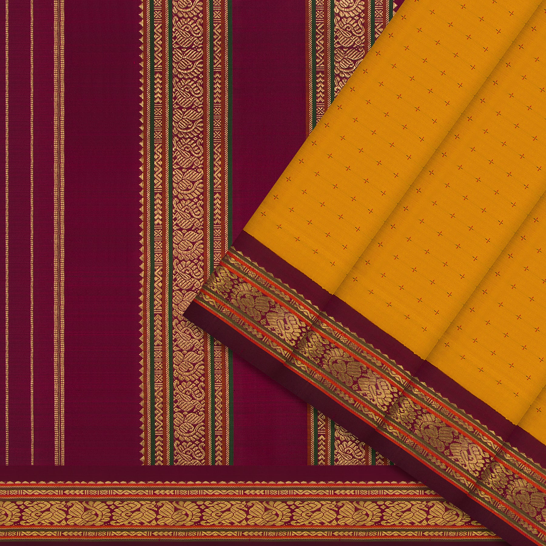 Kanakavalli Kanjivaram Silk Sari 25-595-HS001-02245 - Cover View