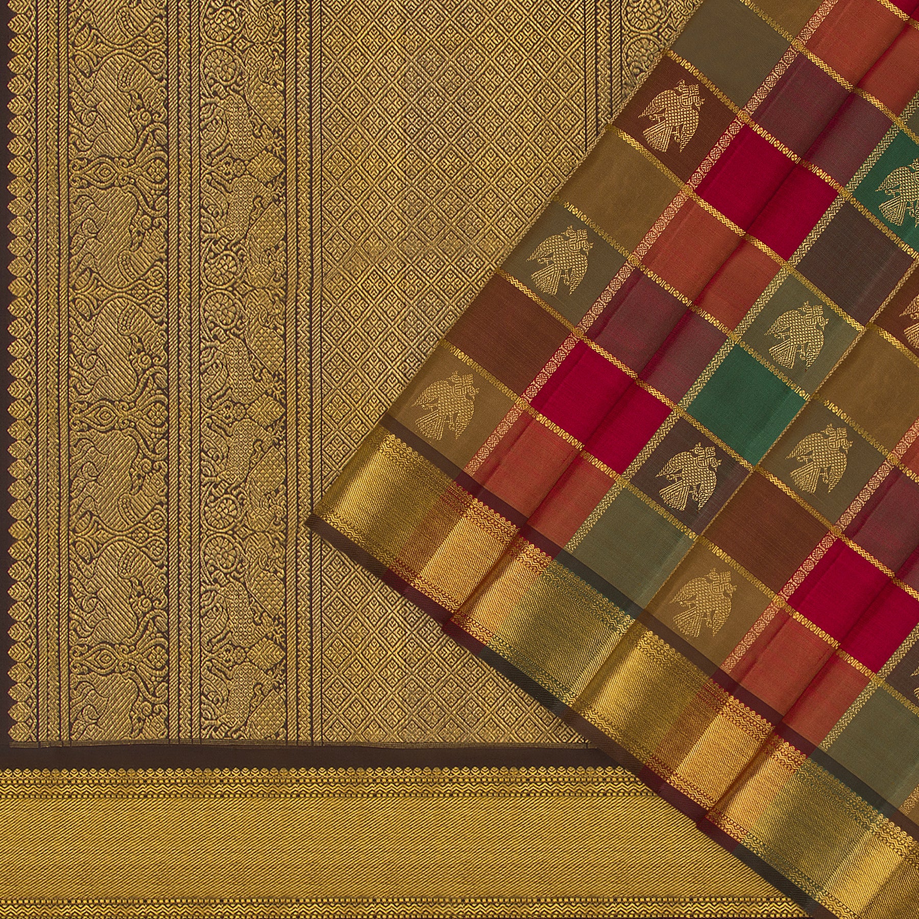 Kanakavalli Kanjivaram Silk Sari 25-595-HS001-03450 - Cover View