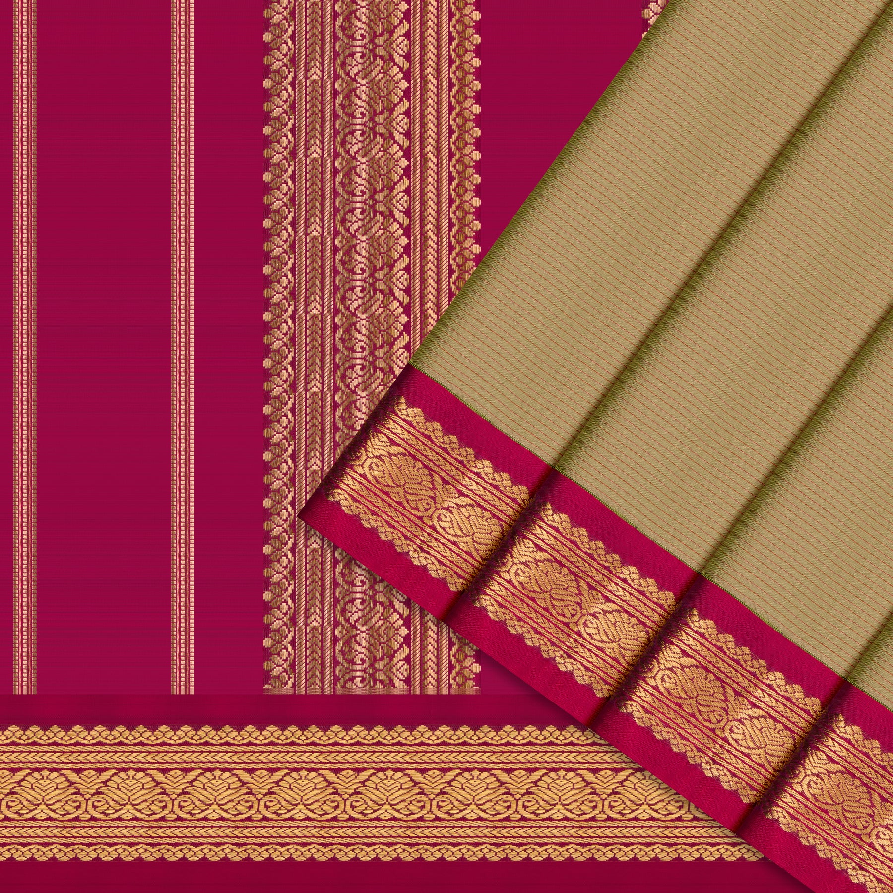 Kanakavalli Kanjivaram Silk Sari 25-595-HS001-03465 - Cover View