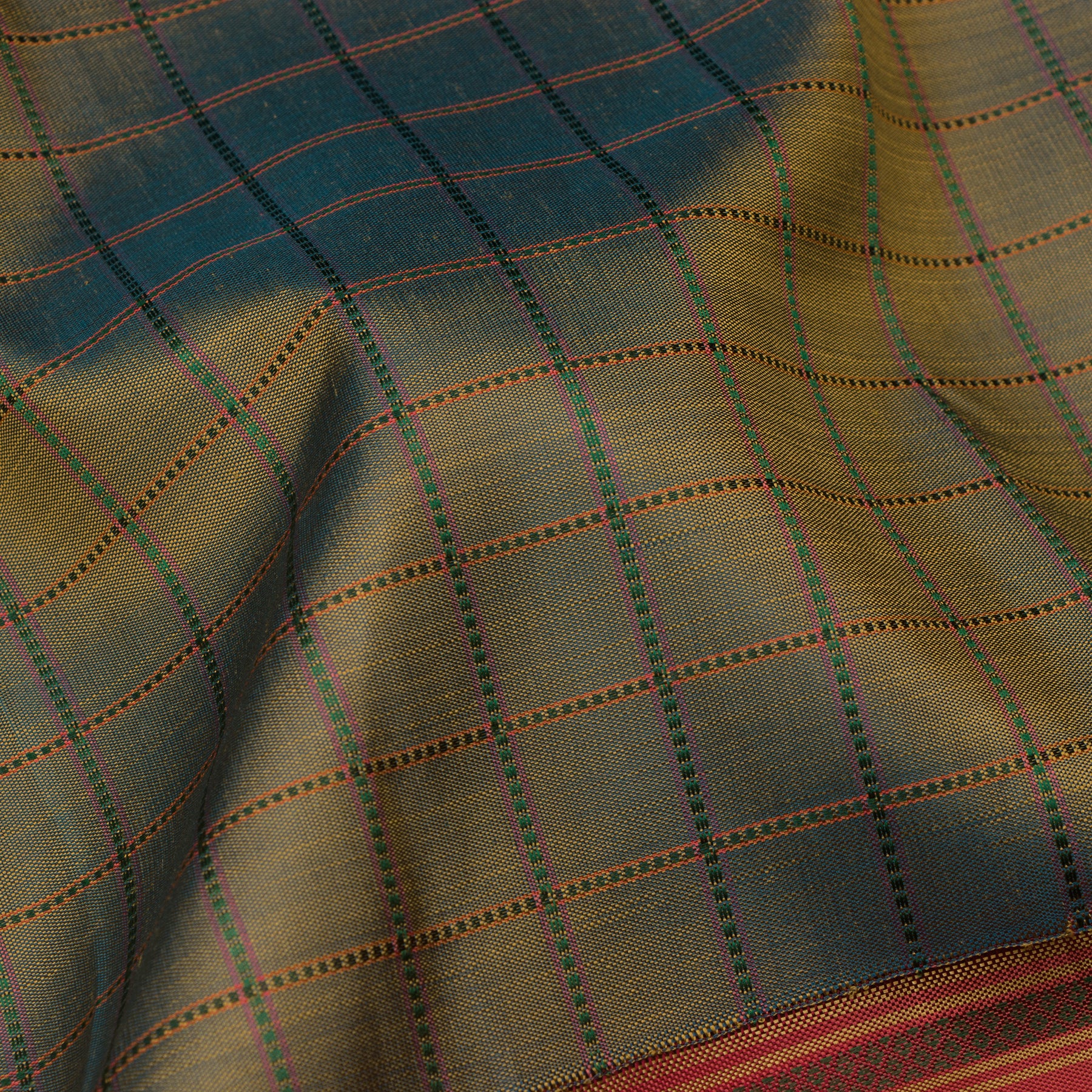 Kanakavalli Kanjivaram Silk Sari 25-595-HS001-04221 - Fabric View