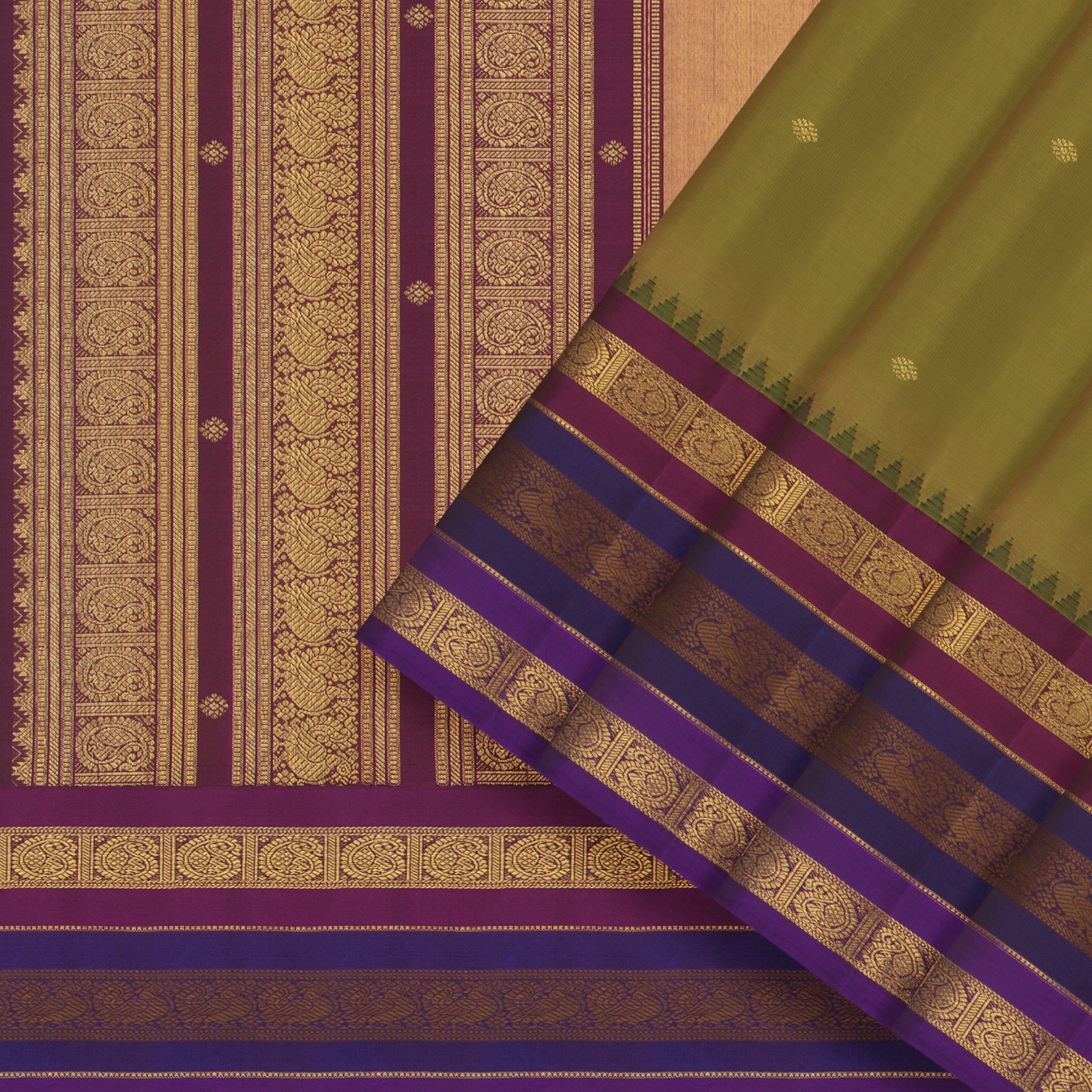 Kanakavalli Kanjivaram Silk Sari 25-595-HS001-04246 - Cover View