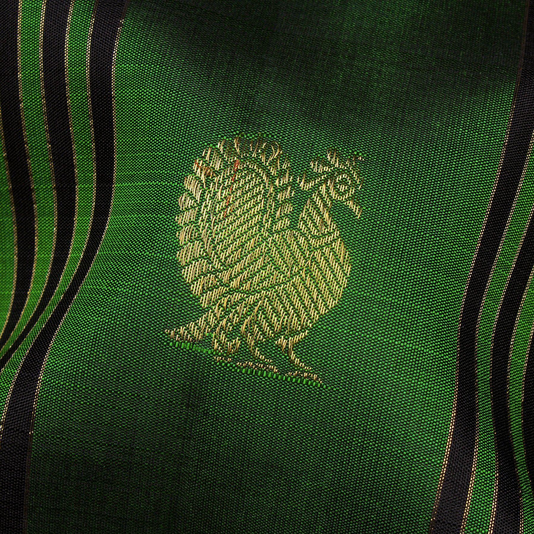 Kanakavalli Kanjivaram Silk Sari 25-595-HS001-09870 - Fabric View