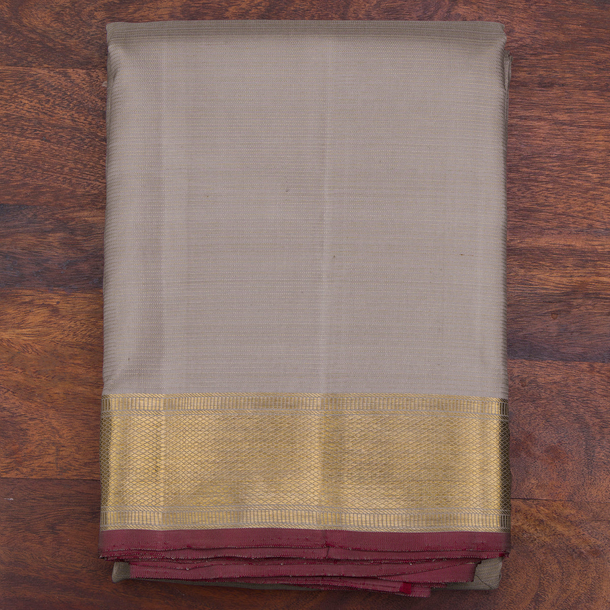 Kanakavalli Kanjivaram Silk Angavastram CO-ORD 25-599-AF001-08457 - Folded View