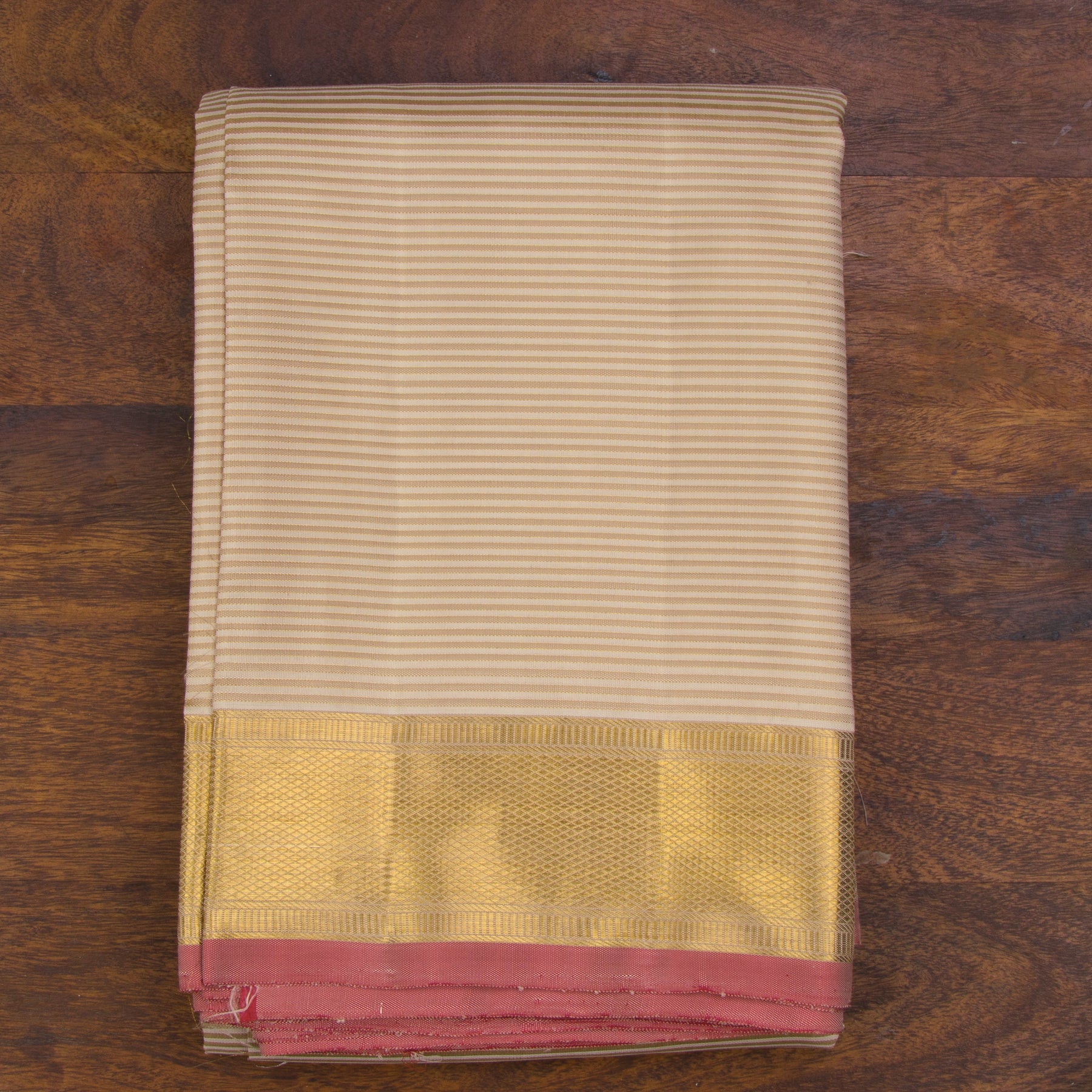 Kanakavalli Kanjivaram Silk Angavastram CO-ORD 25-599-AF001-09991 - Folded View
