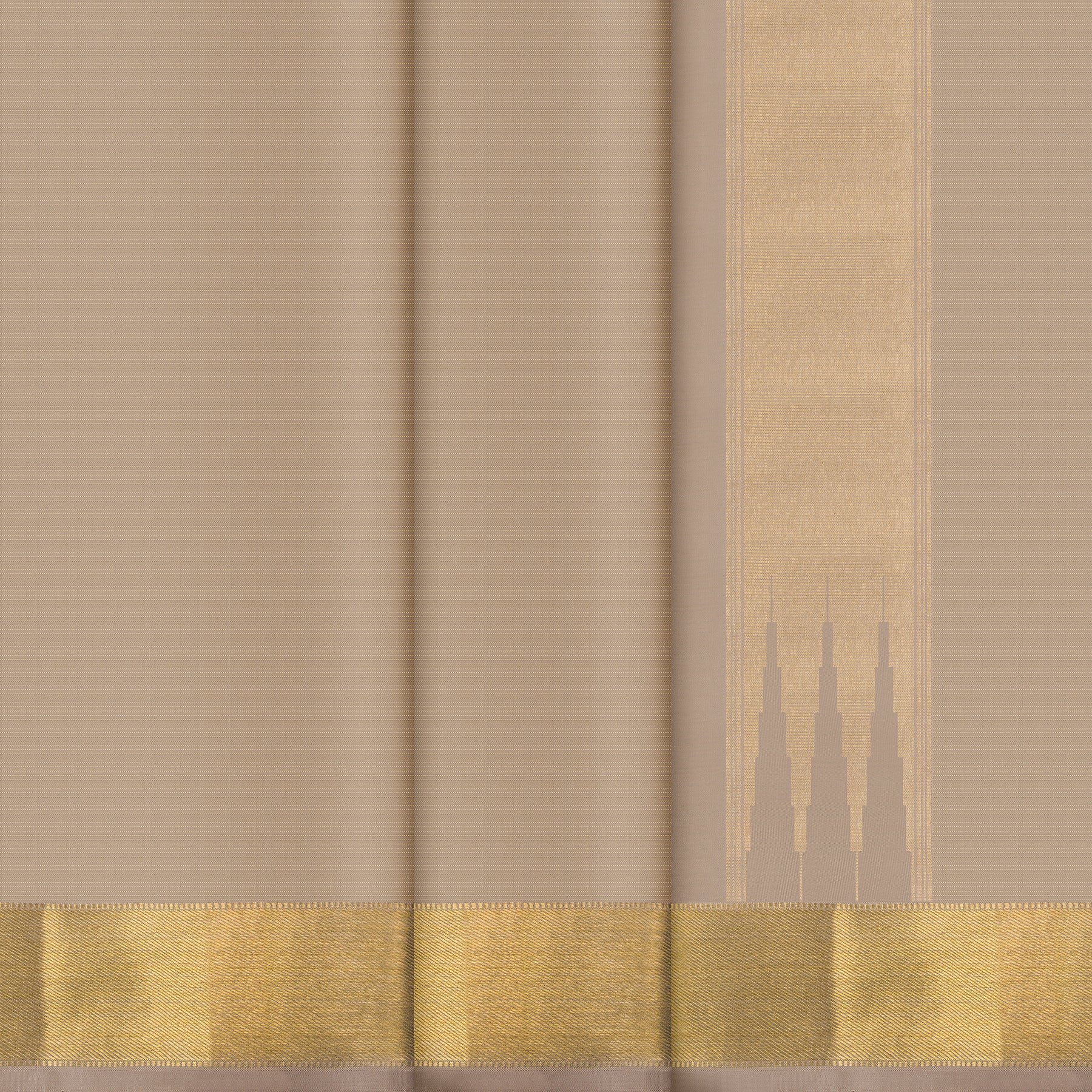 Kanakavalli Kanjivaram Silk Angavastram CO-ORD 25-599-AF001-10267 - Double Pleated View