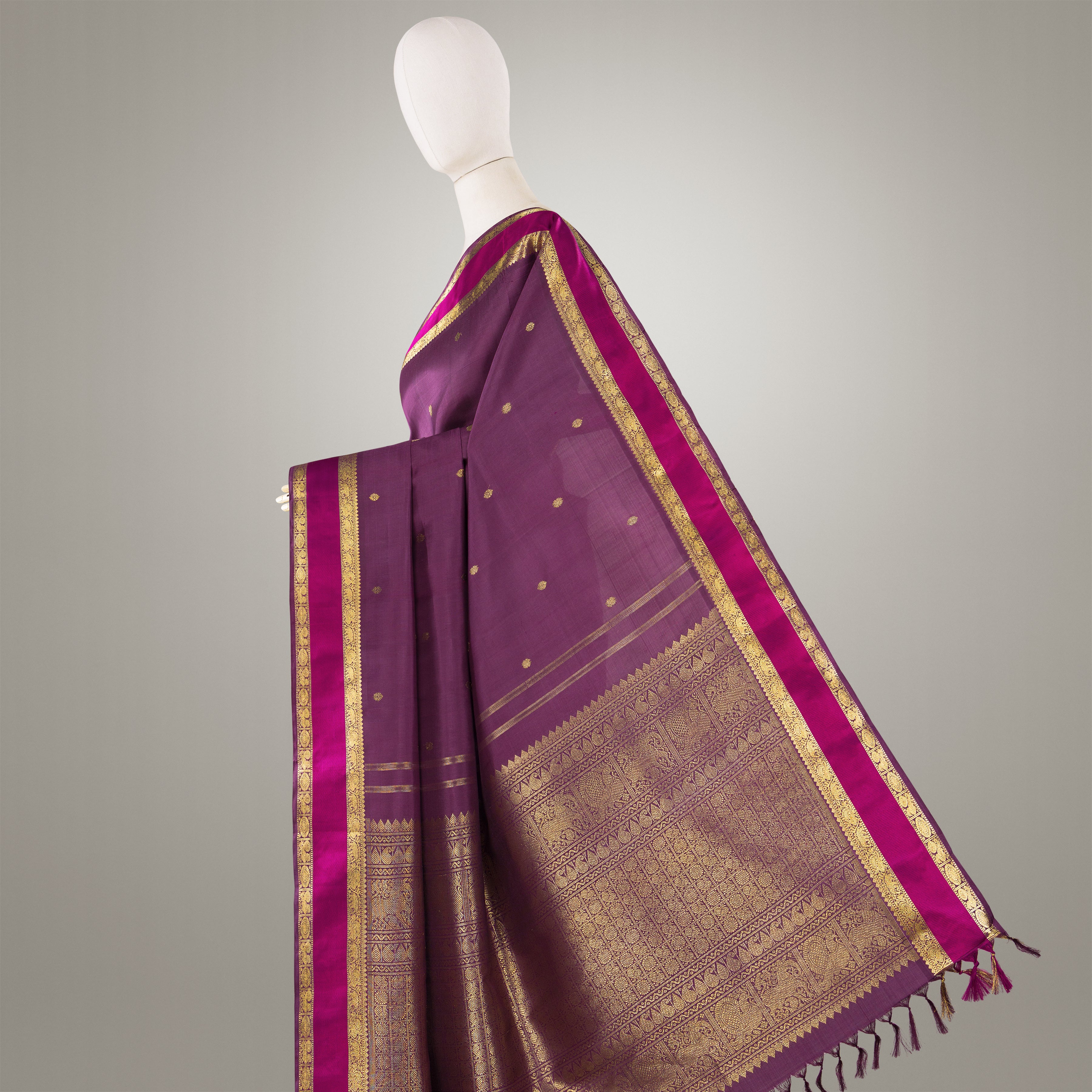 Kanakavalli Kanjivaram Silk Sari 25-599-HS001-01483 - Drape View 1