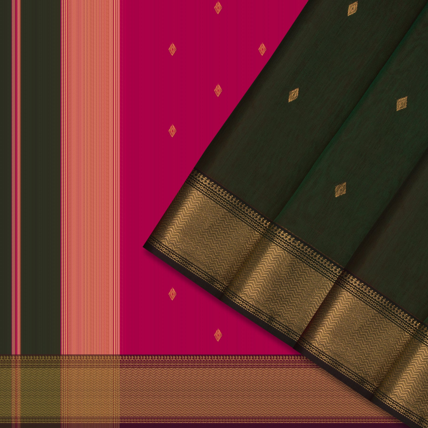 Kanakavalli Silk/Cotton Sari 25-610-HS005-04058 - Cover View