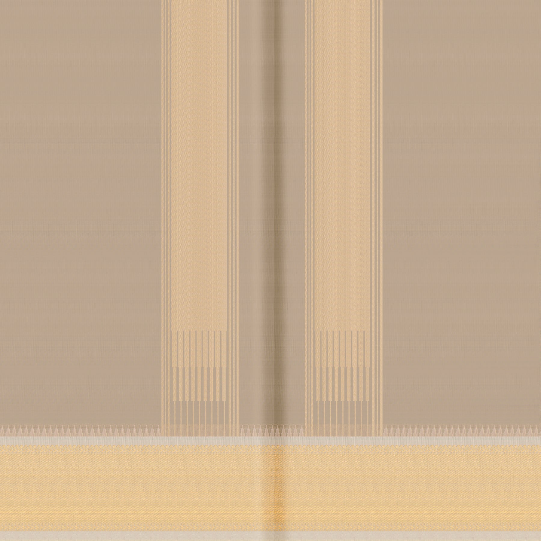 Kanakavalli Kanjivaram Silk Angavastram Set 25-611-HA001-07371 - Pleated View