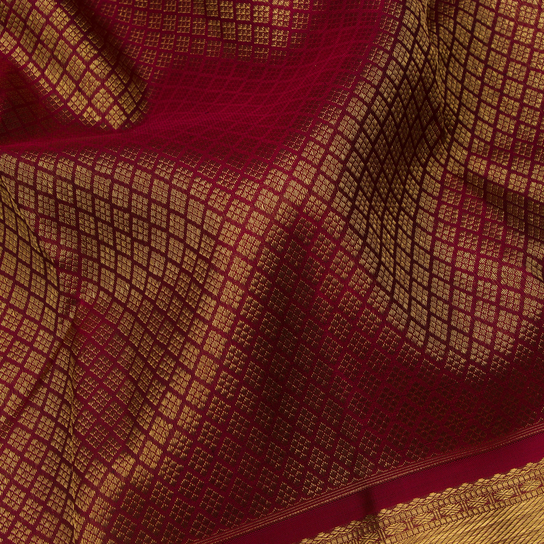 Kanakavalli Kanjivaram Silk Sari 25-611-HS001-01201 - Fabric View