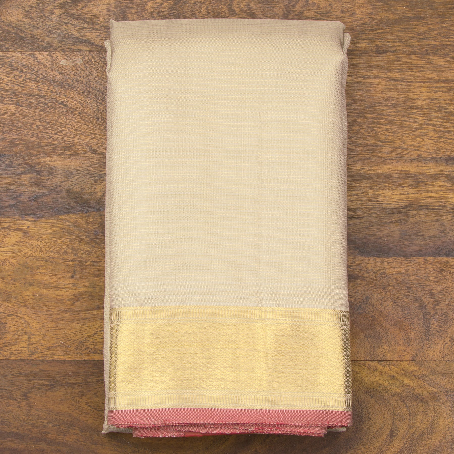 Kanakavalli Kanjivaram Silk Angavastram CO-ORD 25-615-AF001-08966 - Folded View
