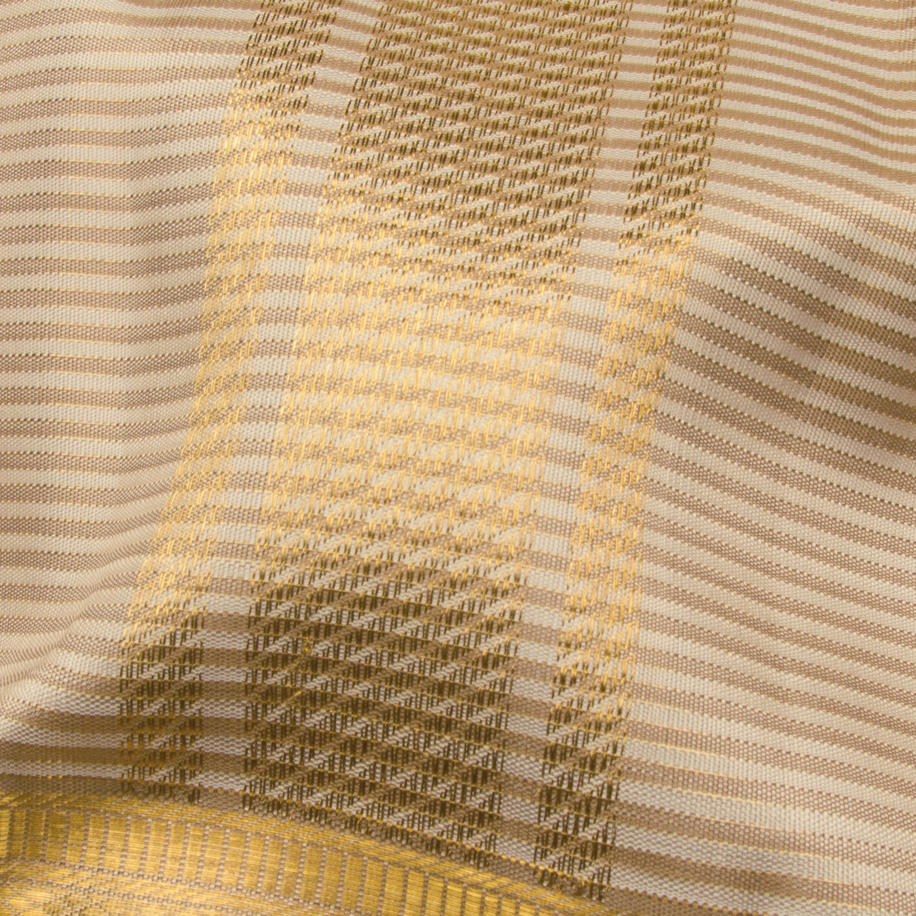 Kanakavalli Kanjivaram Silk Angavastram CO-ORD 25-615-AF001-08967 - Detailed Fabric View