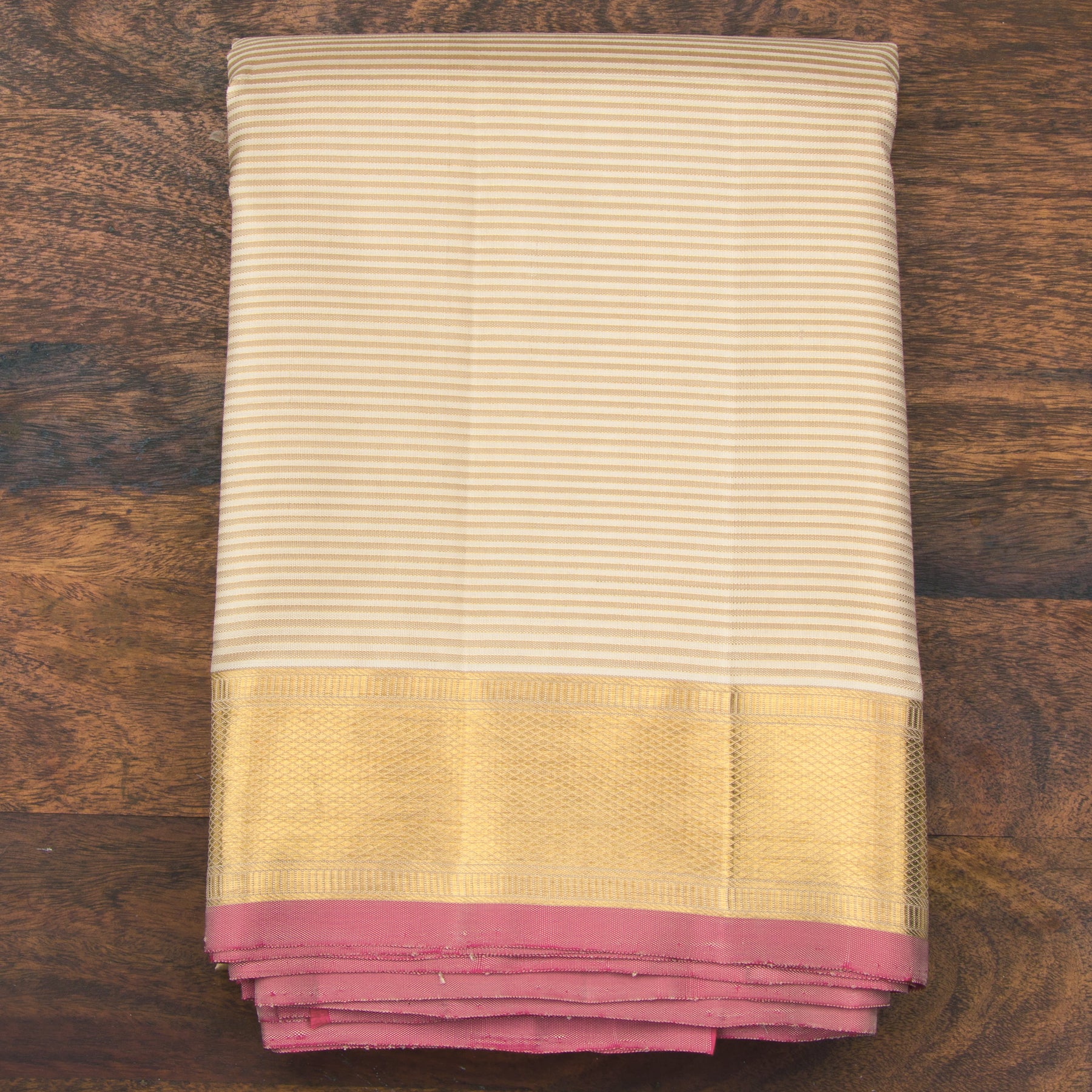 Kanakavalli Kanjivaram Silk Angavastram CO-ORD 25-615-AF001-08967 - Folded View