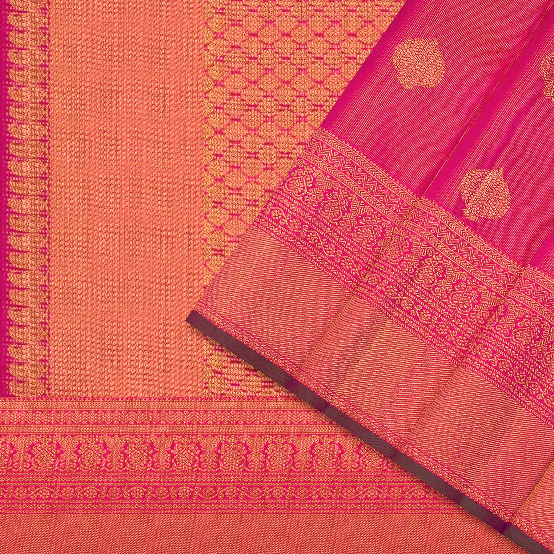 Kanakavalli Kanjivaram Silk Sari 25-615-HS001-03682 - Cover View 