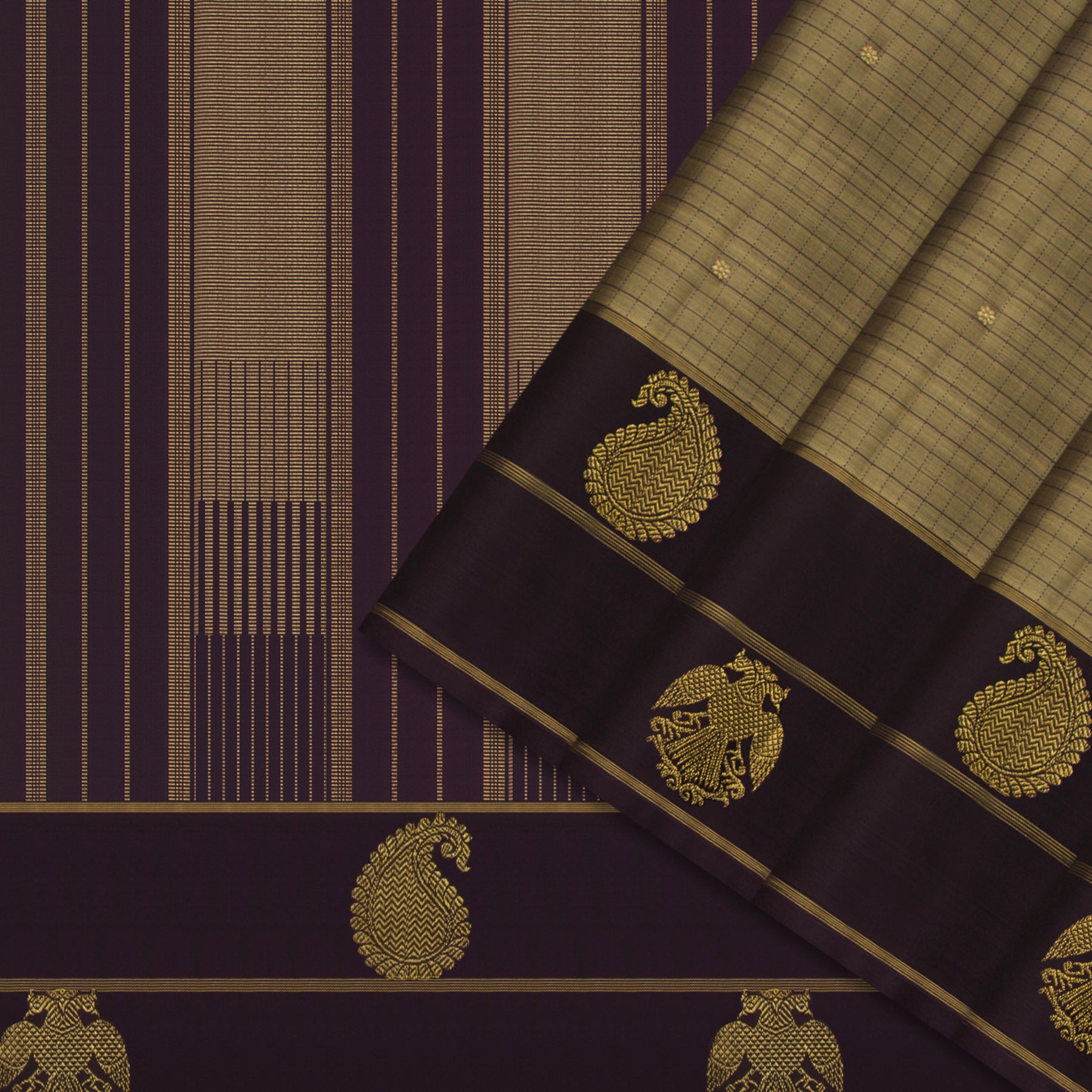 Kanakavalli Kanjivaram Silk Sari 25-615-HS001-03838 - Cover View 