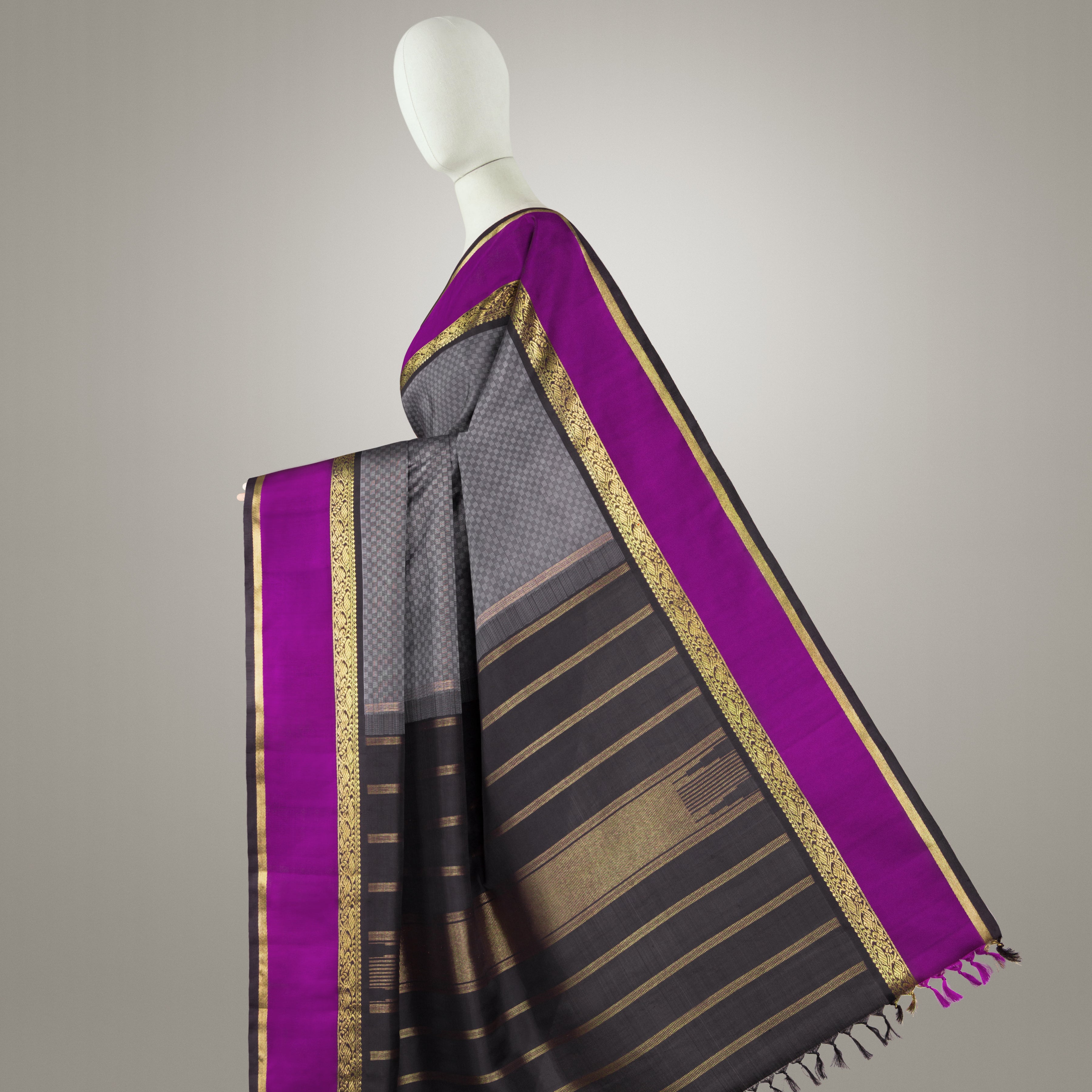 Kanakavalli Kanjivaram Silk Sari 25-615-HS001-04364 - Drape View 1
