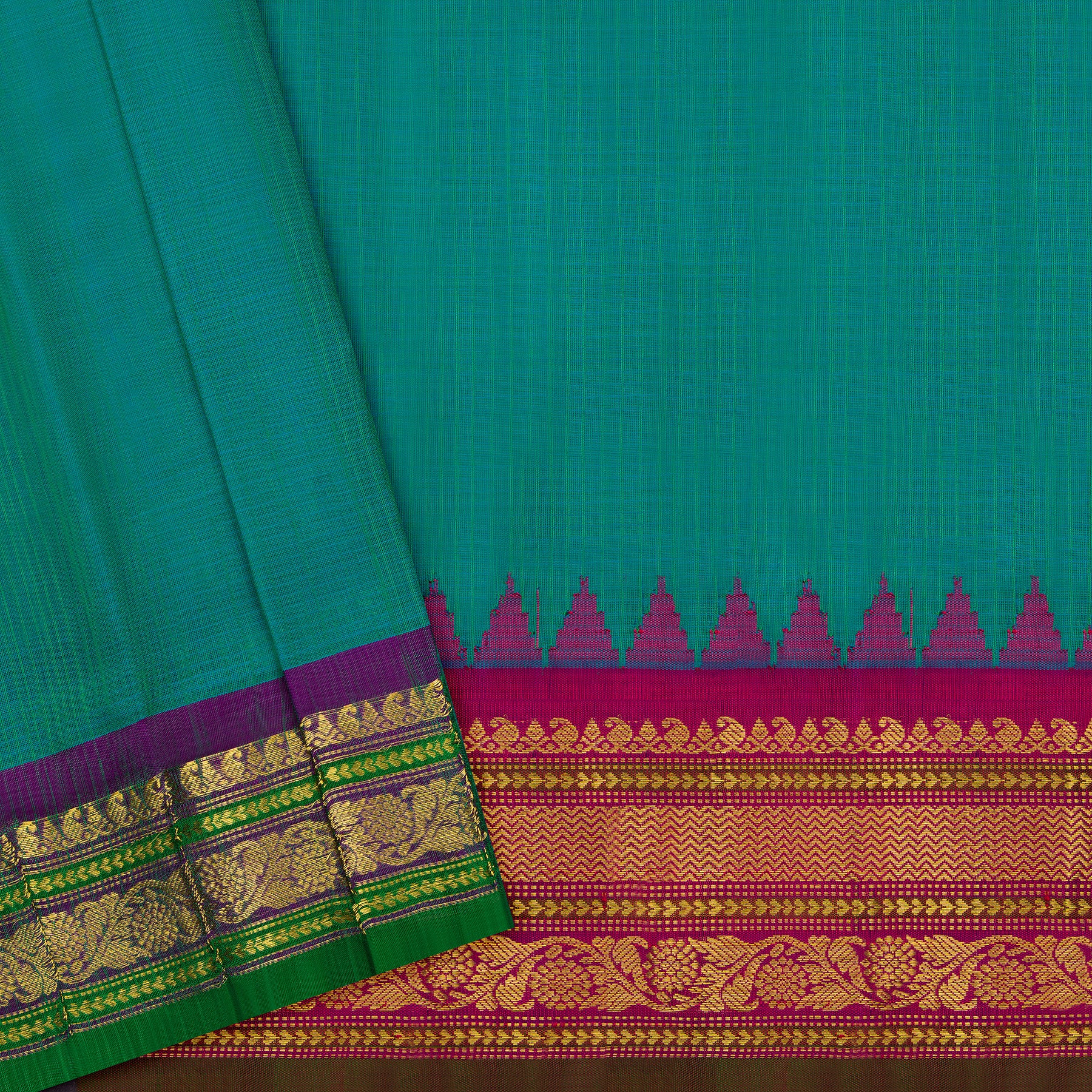 Kanakavalli Gadwal Silk/Cotton Sari 25-616-HS005-06447 - Blouse View