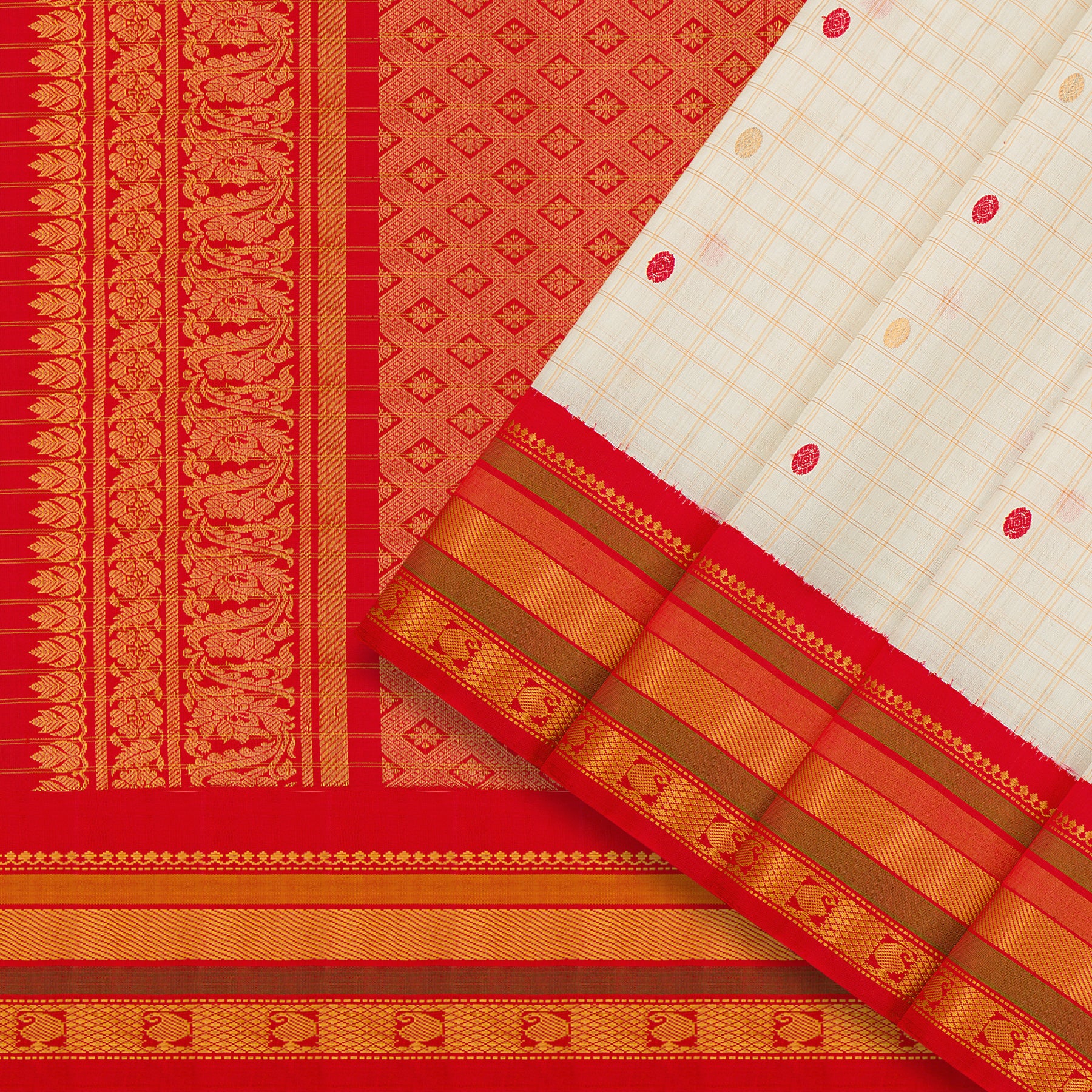Kanakavalli Gadwal Silk/Cotton Sari 25-616-HS005-06449 - Cover View