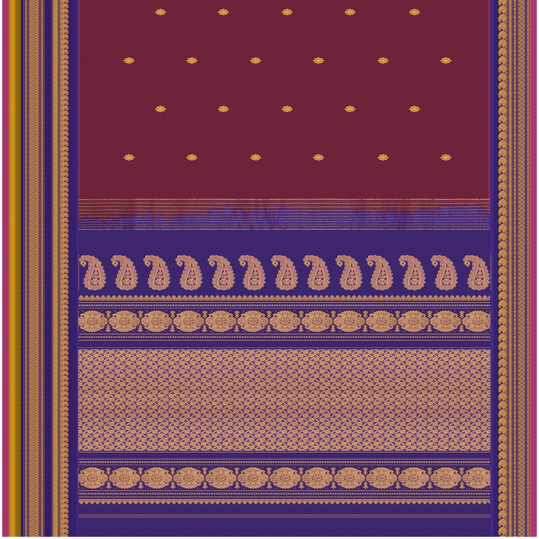 Kanakavalli Gadwal Silk/Cotton Sari 25-616-HS005-06451 - Full View