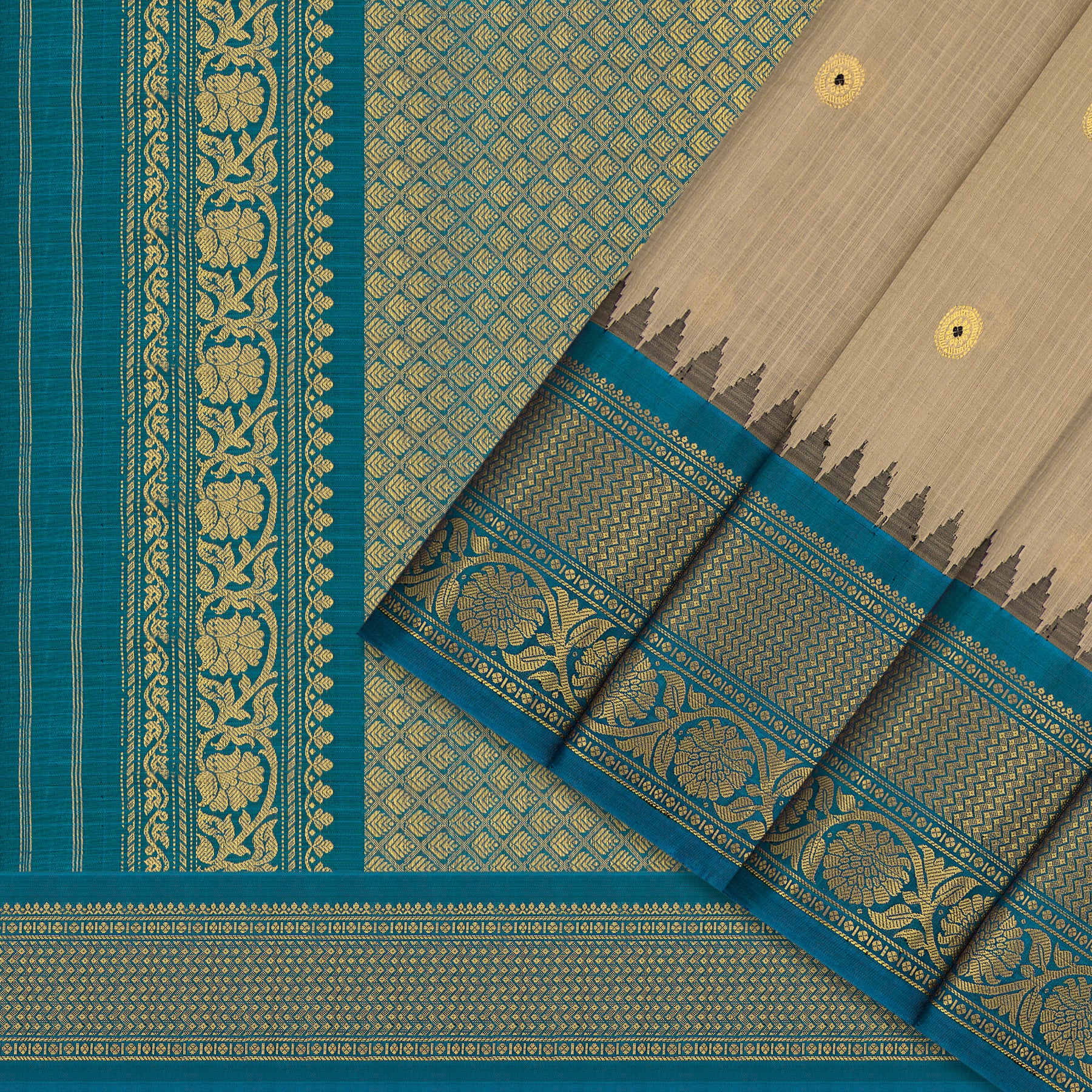 Kanakavalli Gadwal Silk/Cotton Sari 25-616-HS005-06464 - Cover View