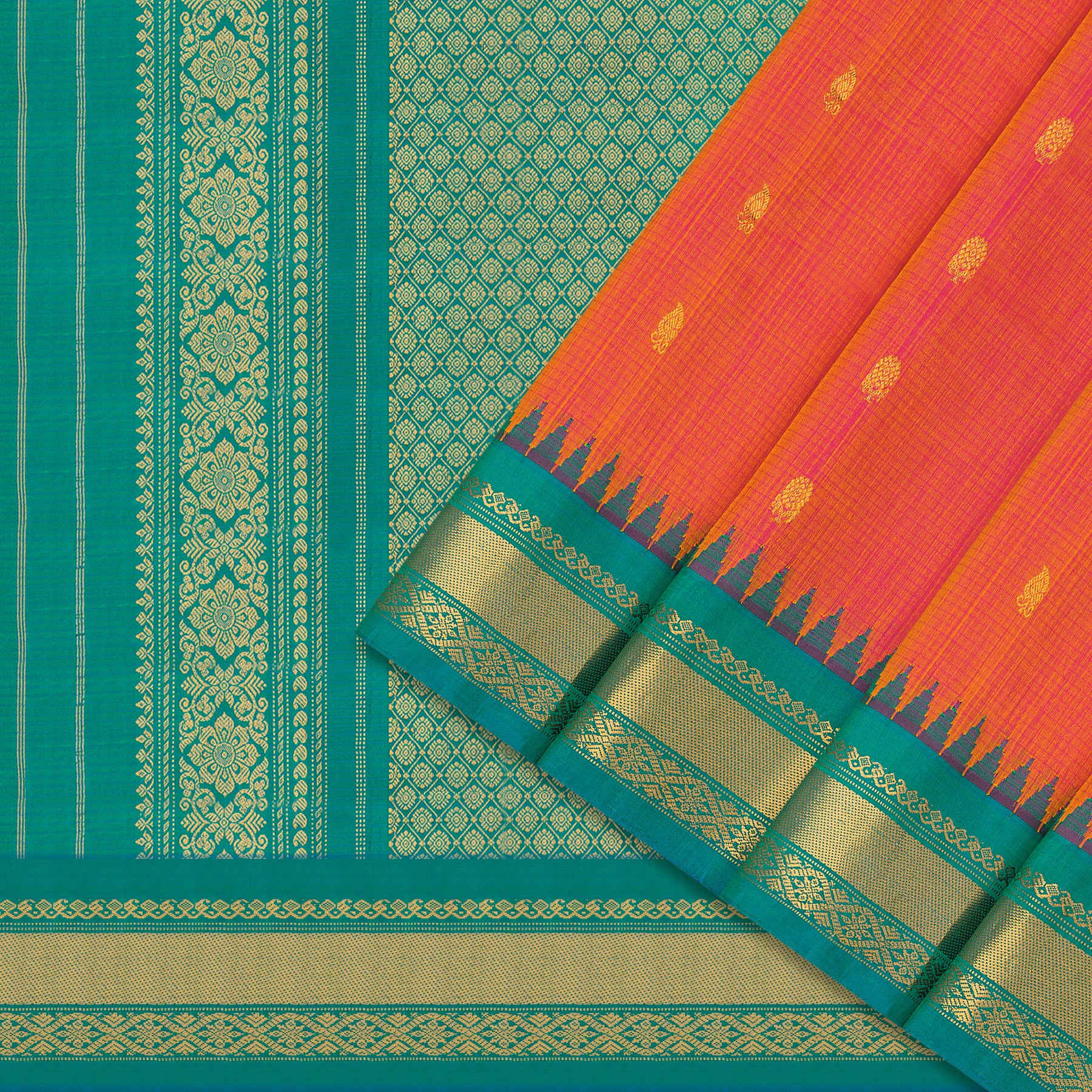 Kanakavalli Gadwal Silk/Cotton Sari 25-616-HS005-06470 - Cover View