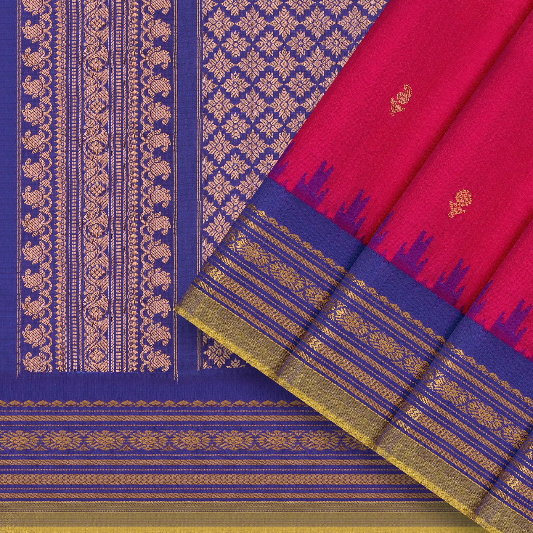 Kanakavalli Gadwal Silk/Cotton Sari 25-616-HS005-06480 - Cover View