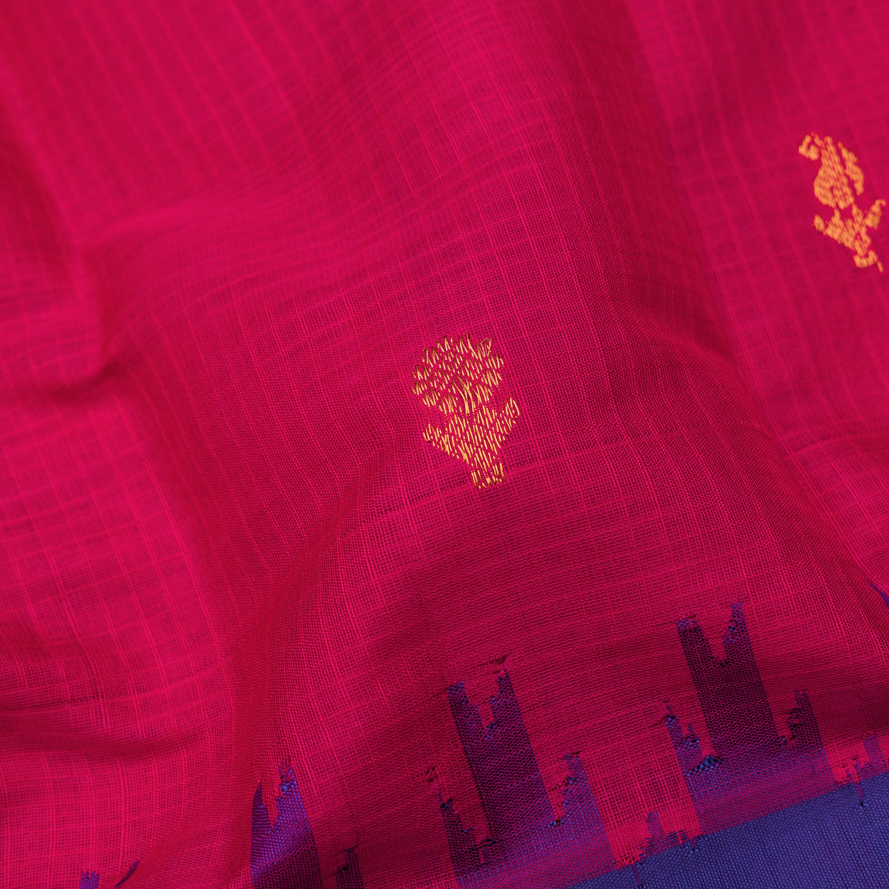 Kanakavalli Gadwal Silk/Cotton Sari 25-616-HS005-06480 - Fabric View