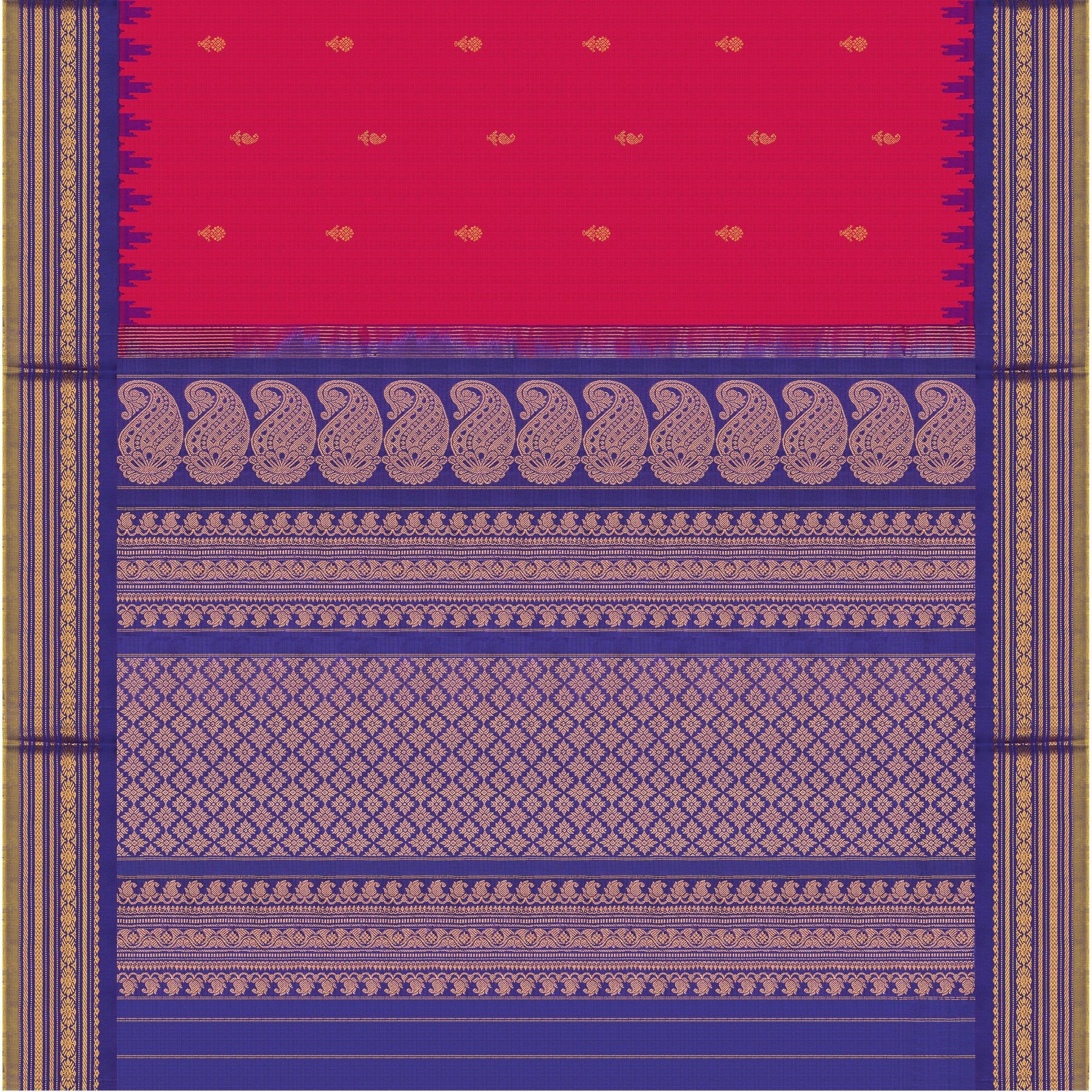 Kanakavalli Gadwal Silk/Cotton Sari 25-616-HS005-06480 - Full View