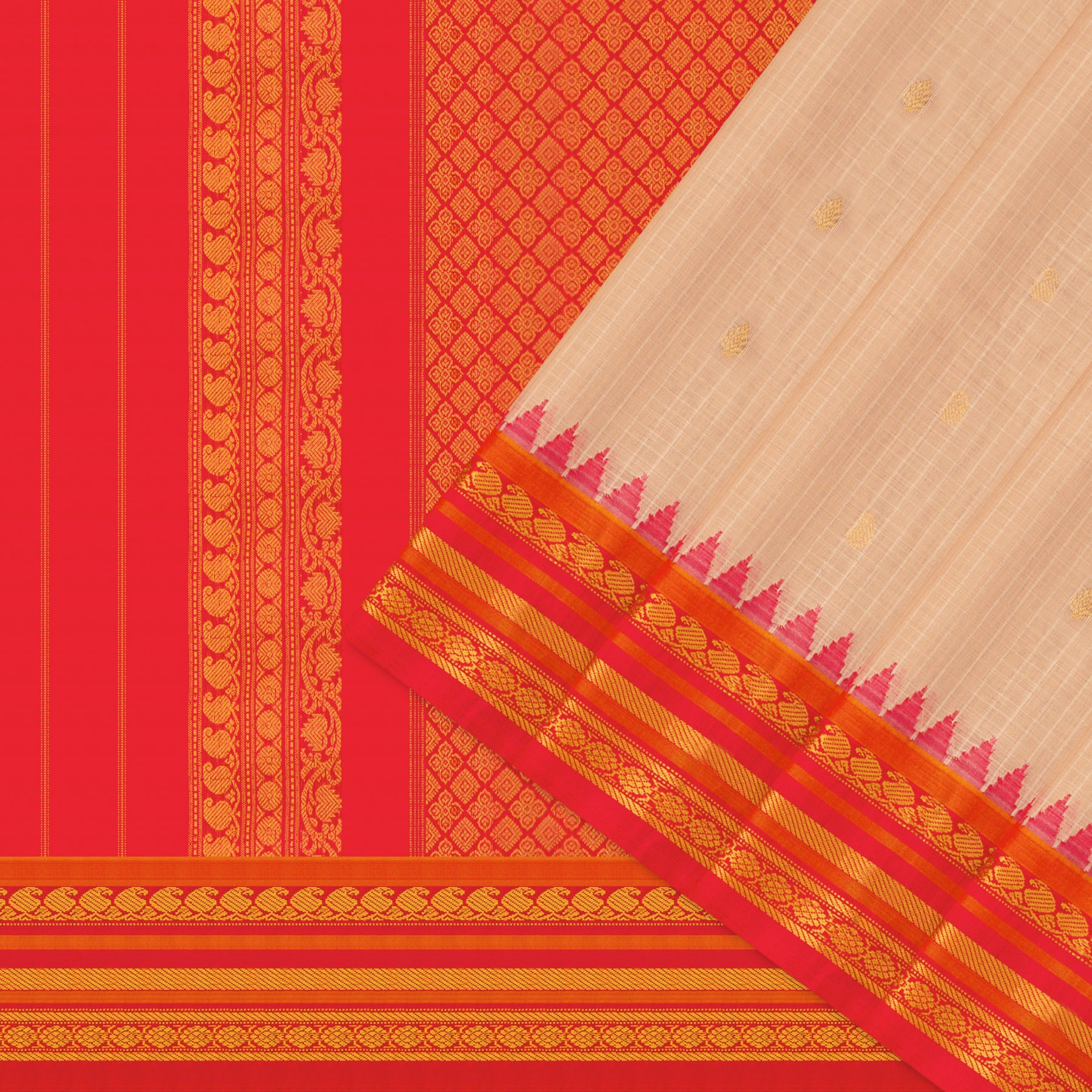 Kanakavalli Gadwal Silk/Cotton Sari 25-616-HS005-06483 - Cover View
