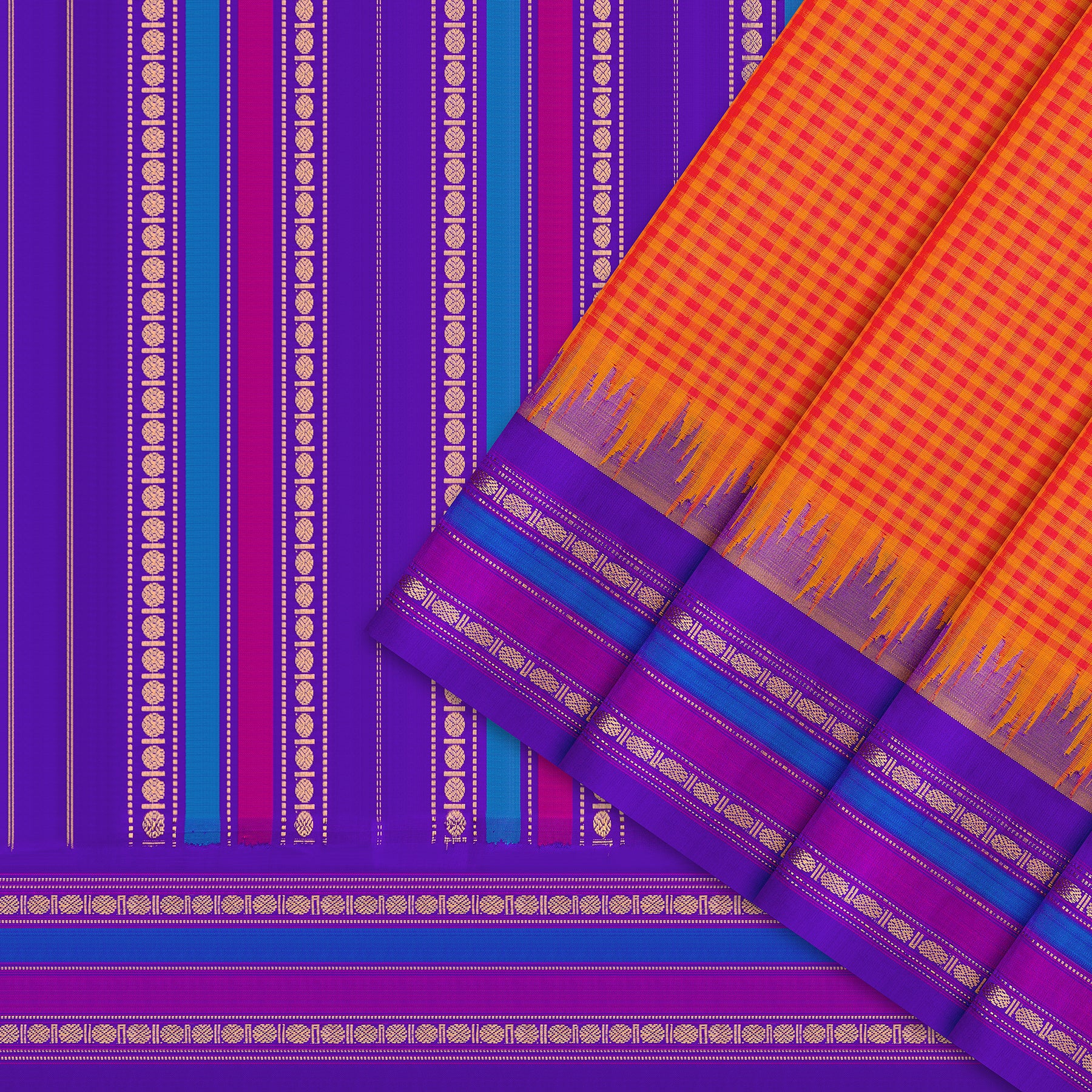 Kanakavalli Gadwal Silk/Cotton Sari 25-616-HS005-08786 - Cover View