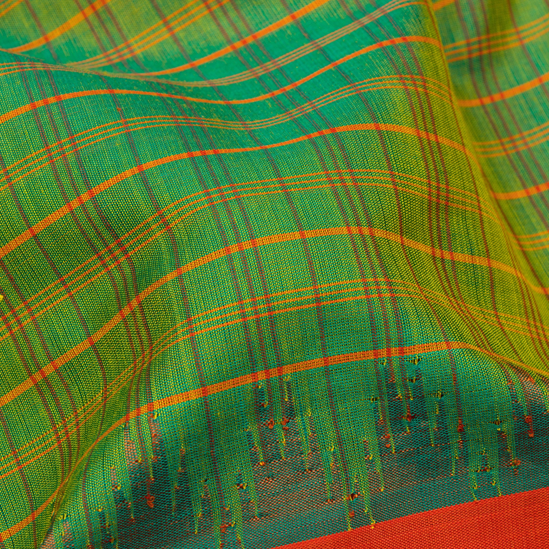 Kanakavalli Gadwal Silk/Cotton Sari 25-616-HS005-08797 - Fabric View