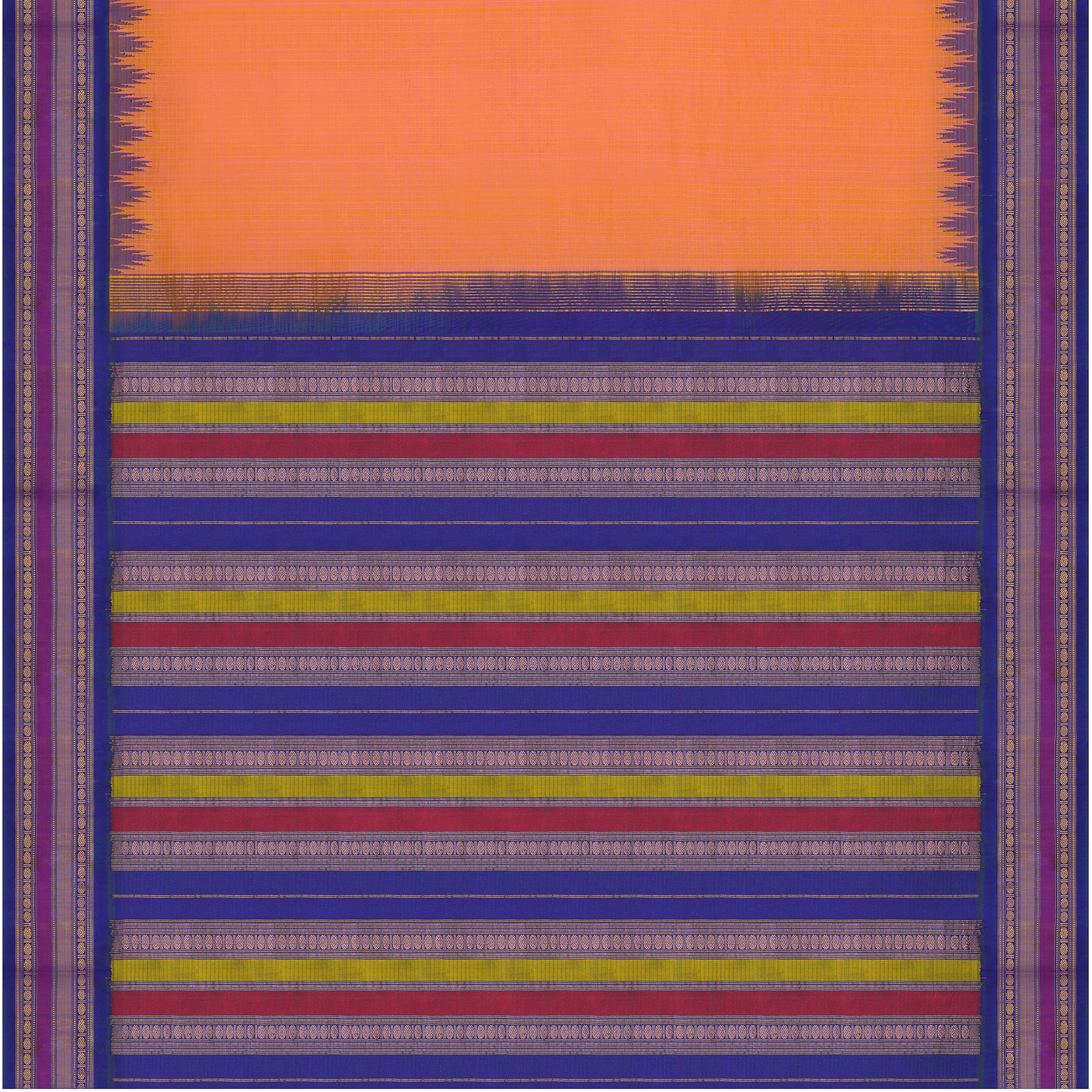Kanakavalli Gadwal Silk/Cotton Sari 25-616-HS005-10481 - Full View