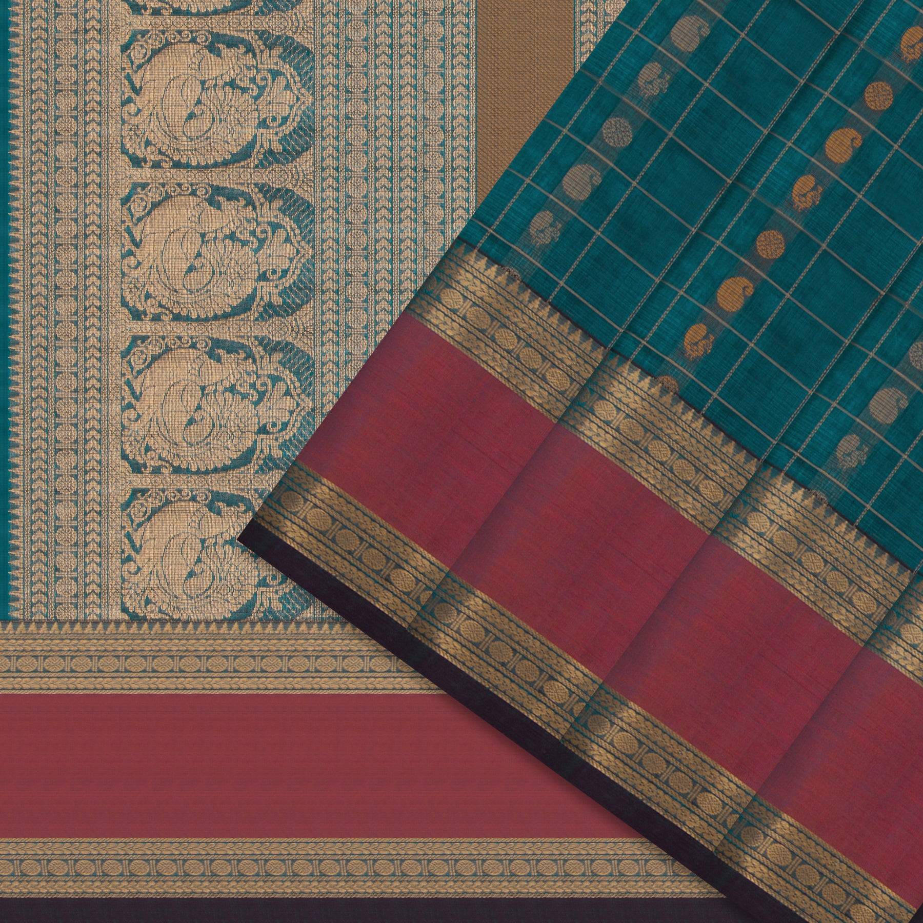 Kanakavalli Silk/Cotton Sari 25-617-HS005-06650 - Cover View