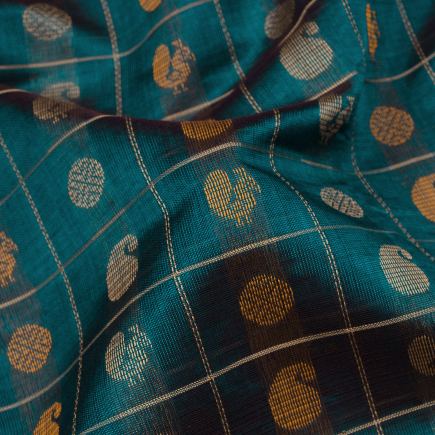 Kanakavalli Silk/Cotton Sari 25-617-HS005-06650 - Fabric View