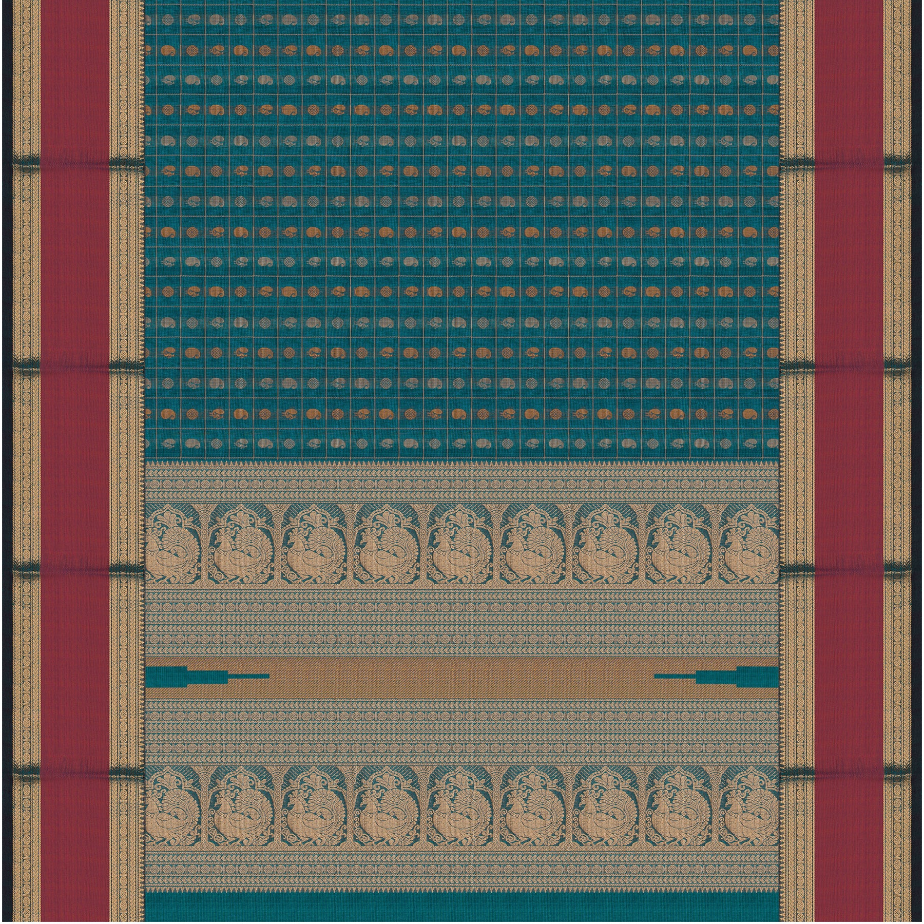 Kanakavalli Silk/Cotton Sari 25-617-HS005-06650 - Full View