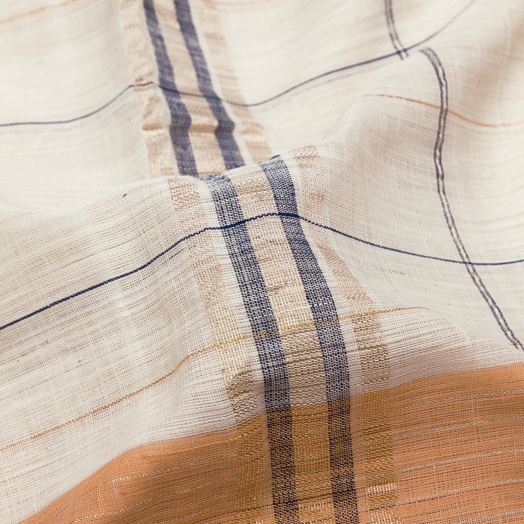 Kanakavalli Cotton Angavastram CO-ORD 25-618-AF003-08976 - Detailed Fabric View 