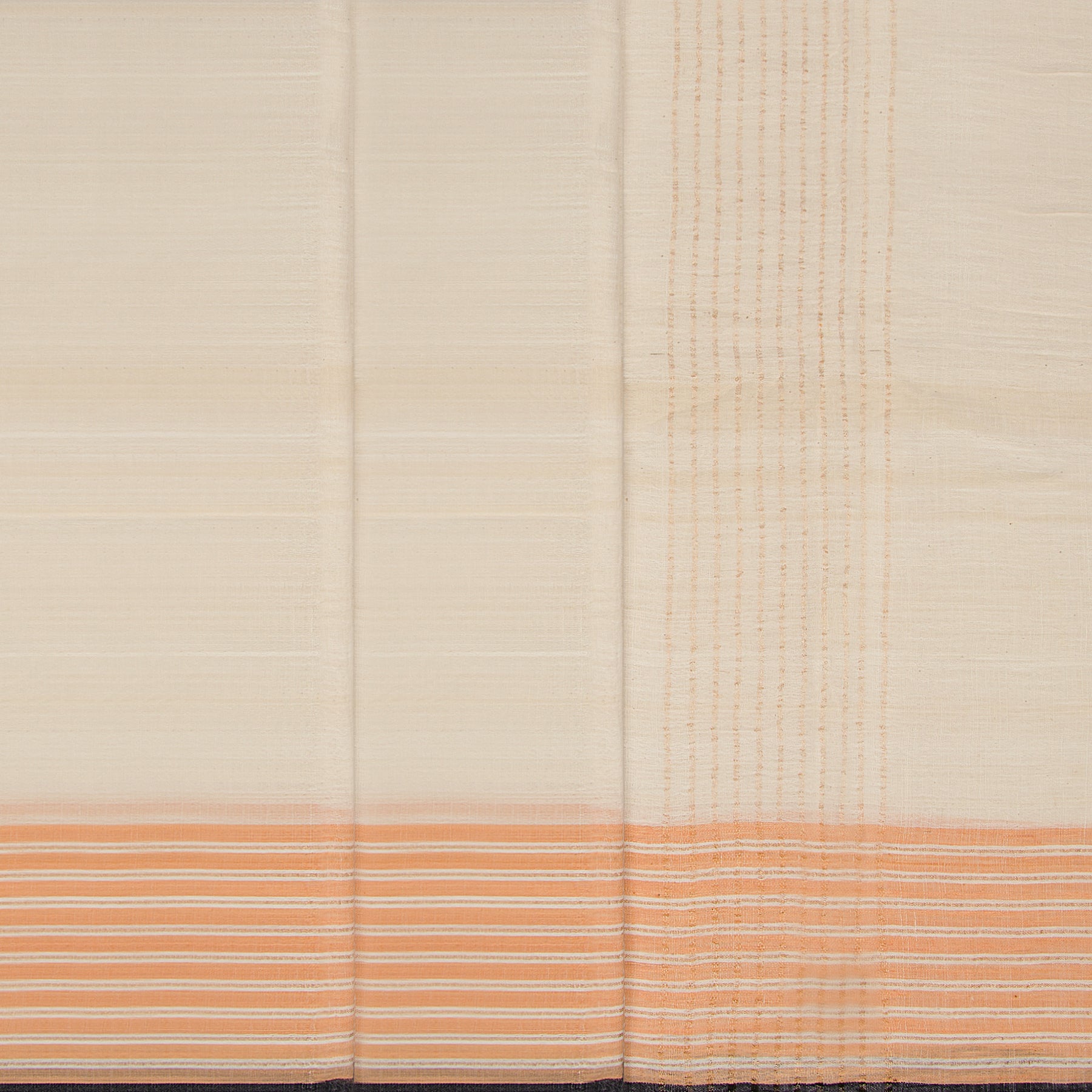 Kanakavalli Khadi Cotton Angavastram CO-ORD 25-618-AF003-10414 - Double Pleated View