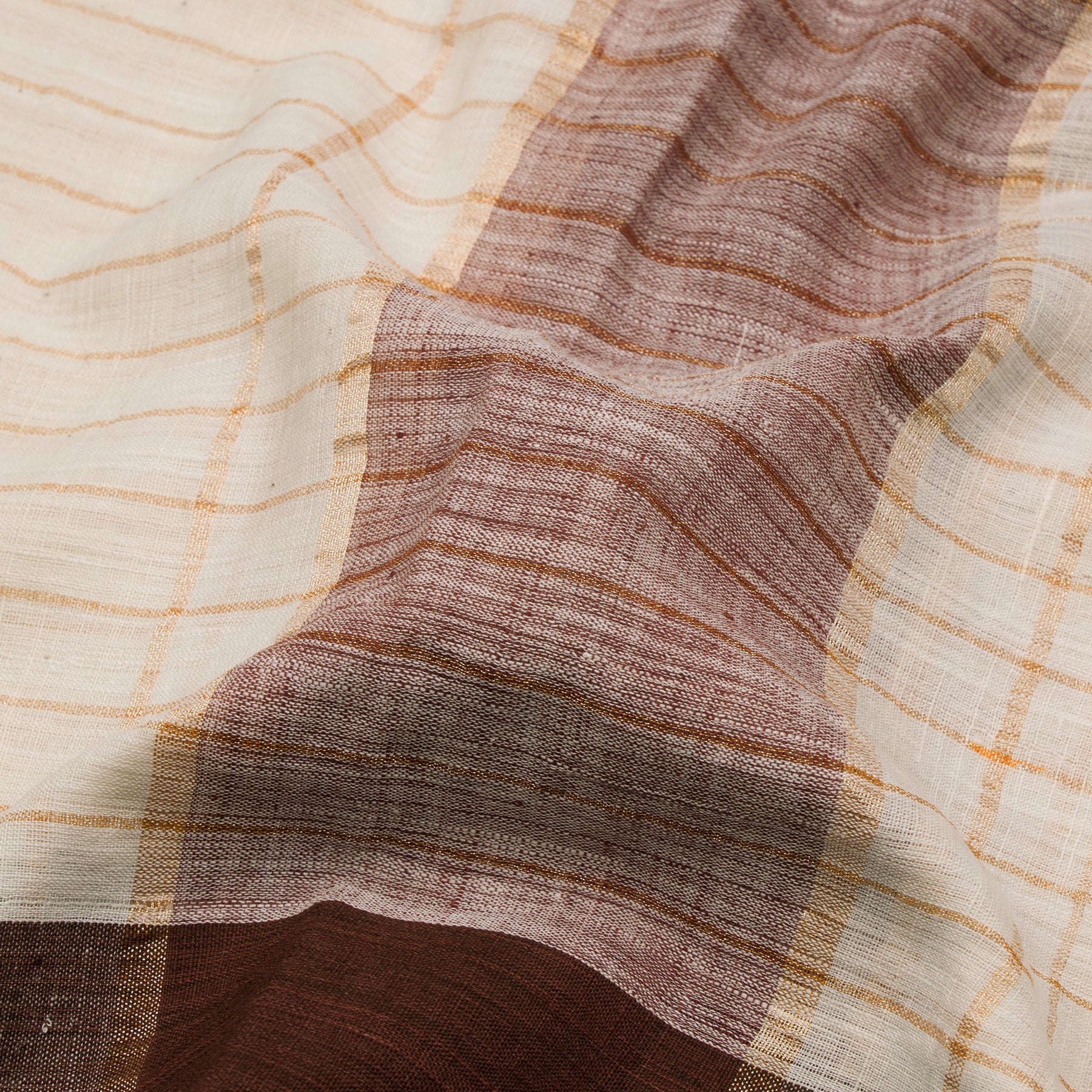 Kanakavalli Khadi Cotton Angavastram CO-ORD 25-618-AF003-10421 - Fabric View