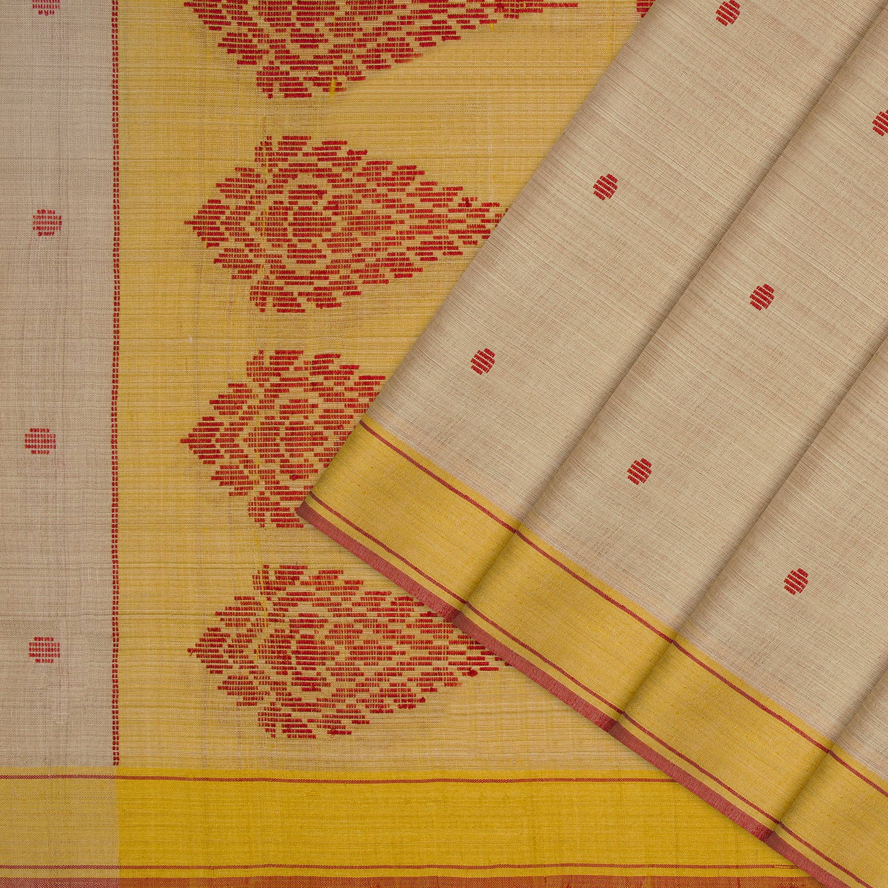 Pradeep Pillai Tussore Silk Sari 26-008-HS002-00213 - Cover View