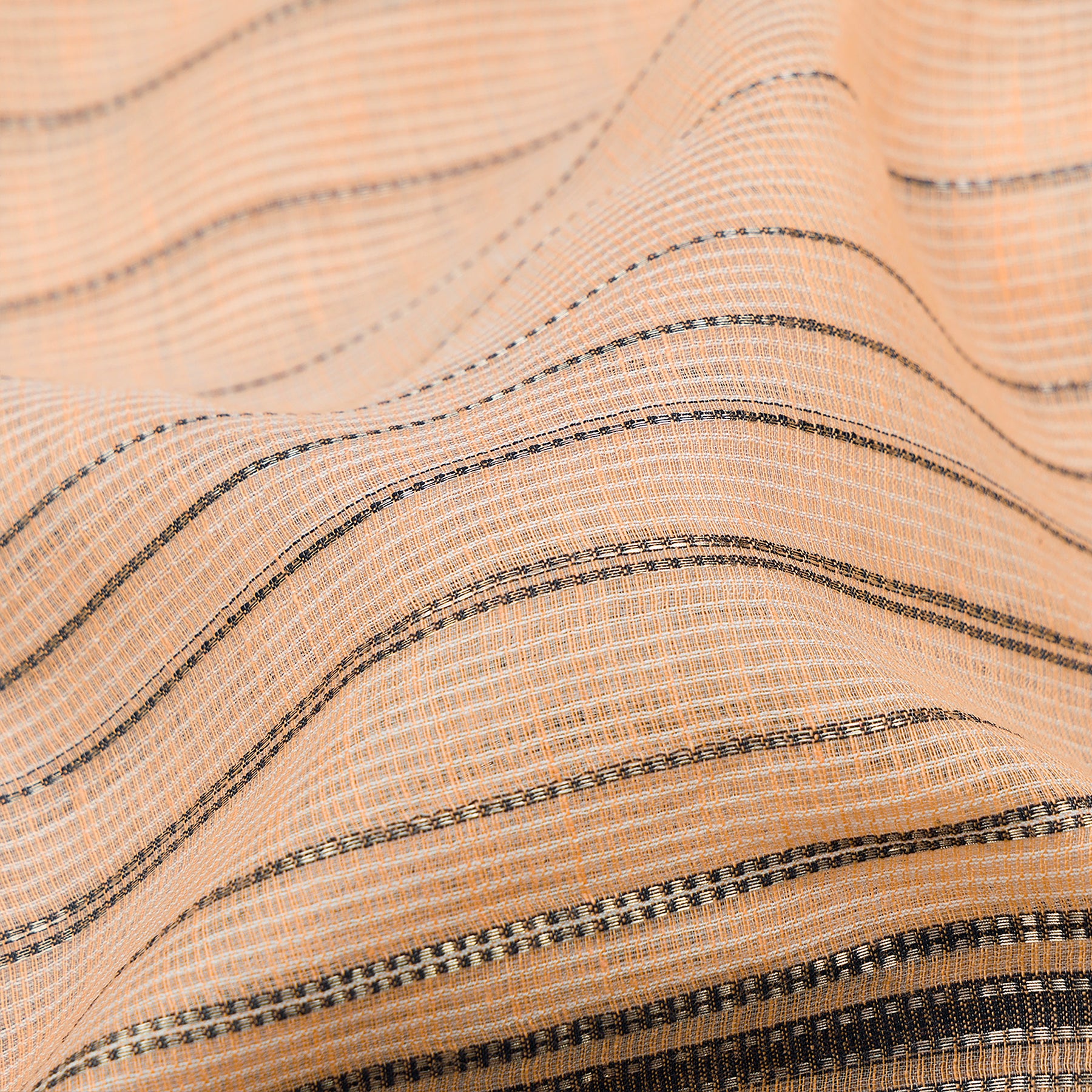 Pradeep Pillai Silk/Cotton Sari 26-008-HS005-00010 - Fabric View