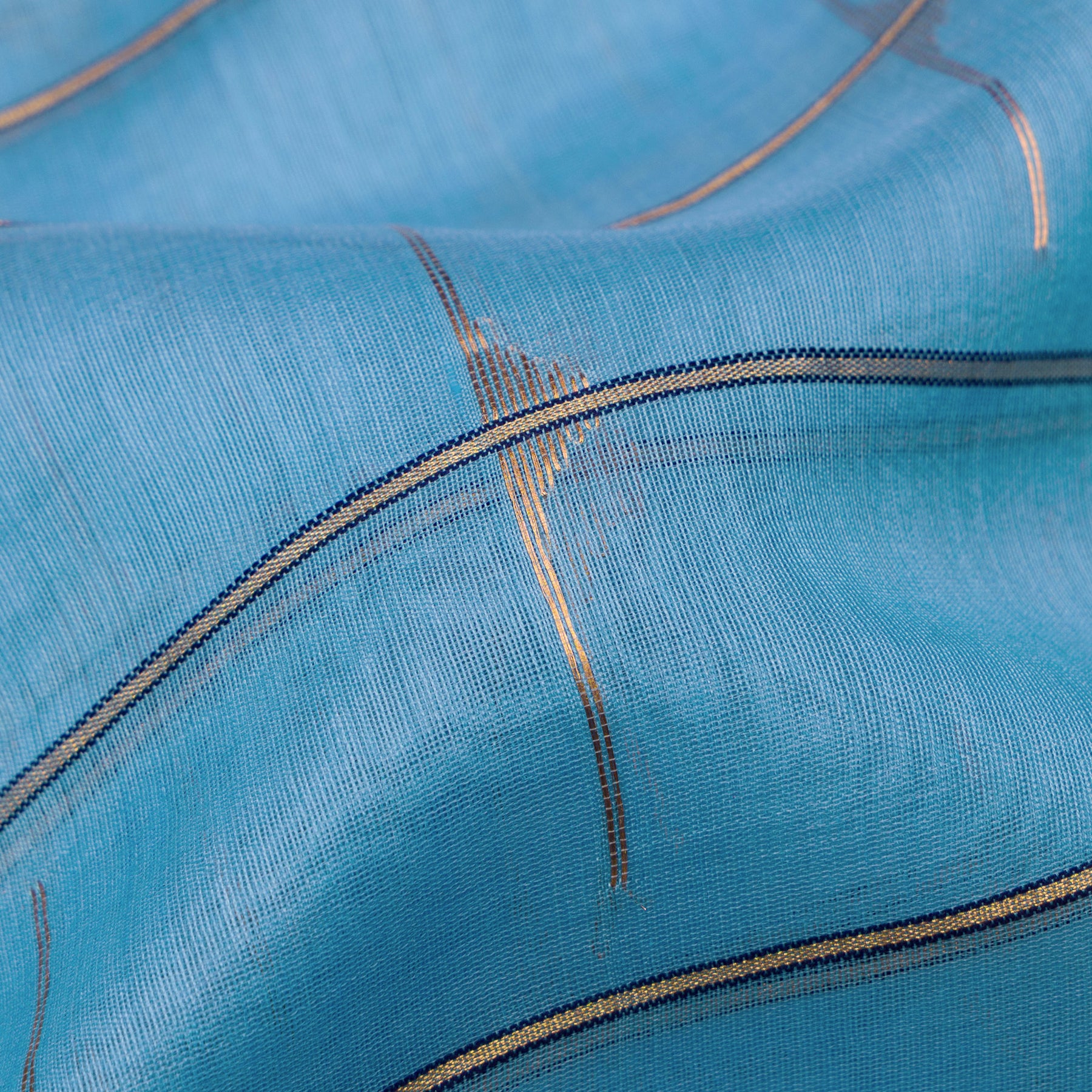 Pradeep Pillai Chanderi Silk/Cotton Sari 26-008-HS005-00064 - Fabric View
