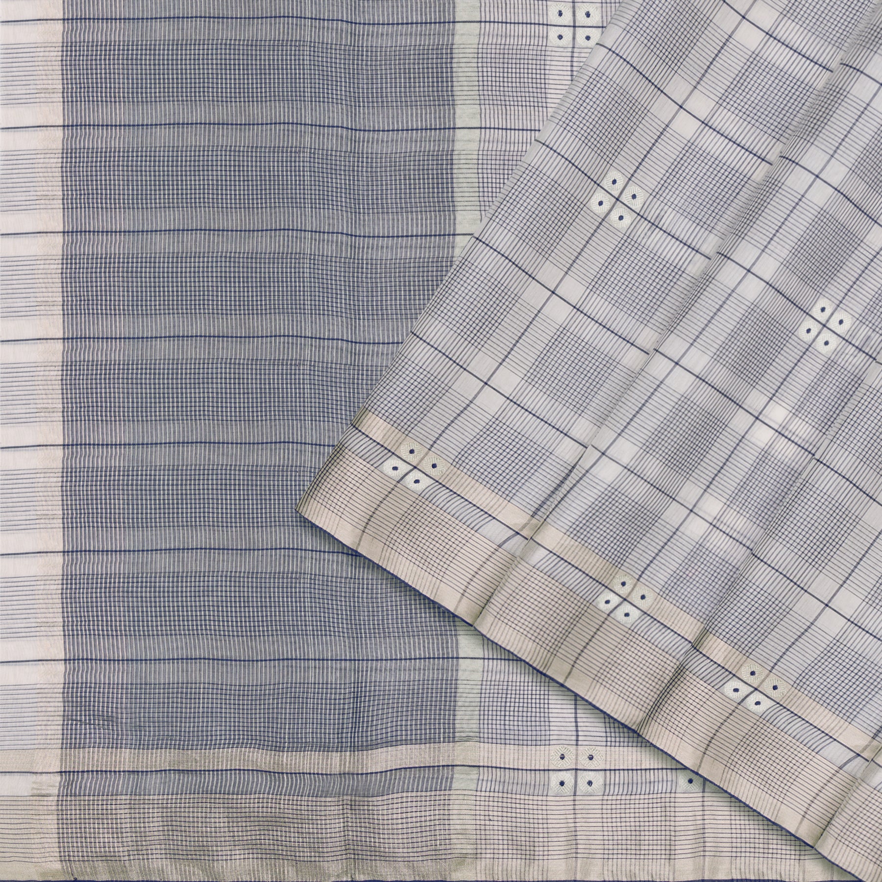 Pradeep Pillai Chanderi Silk/Cotton Sari 26-008-HS005-00071 - Cover View