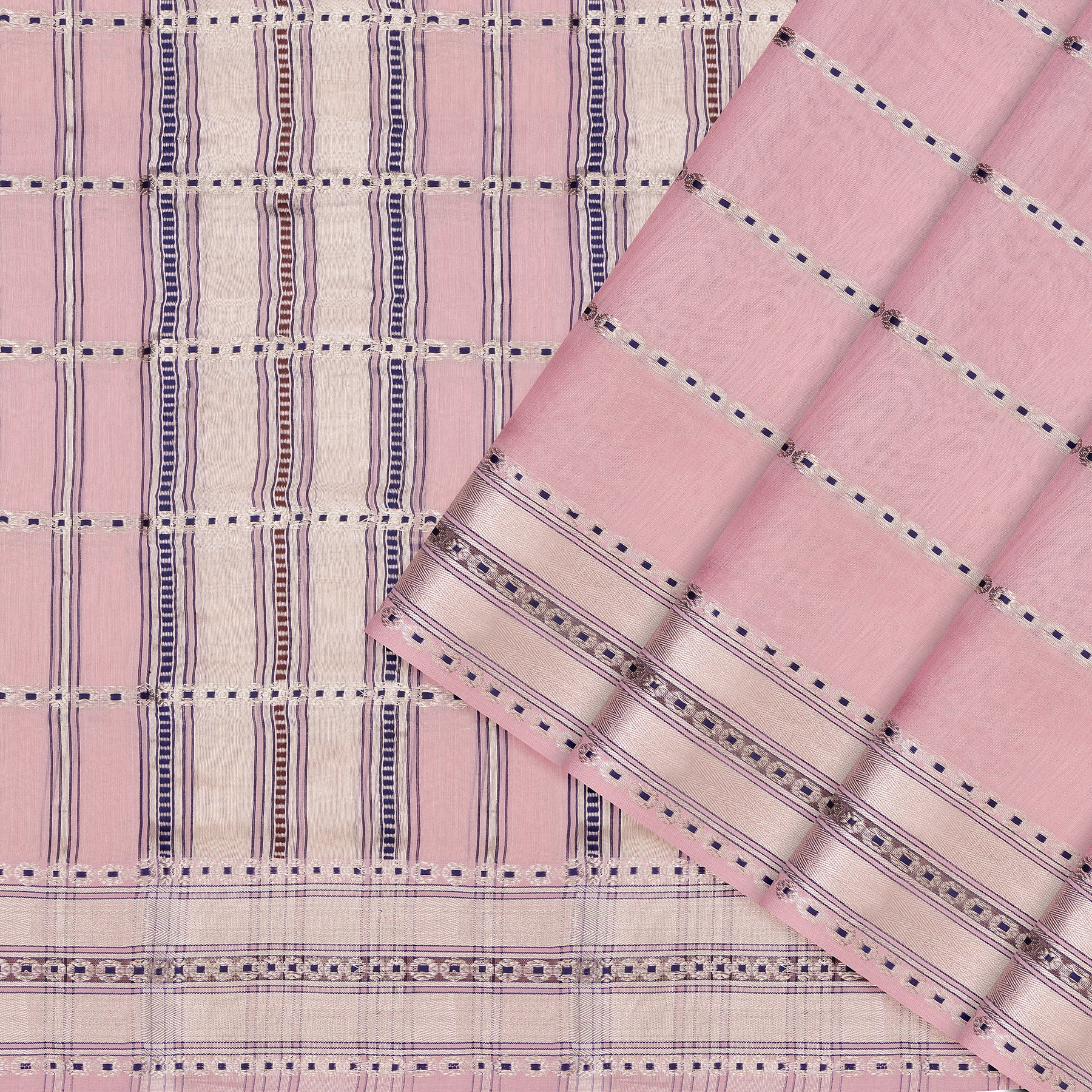 Pradeep Pillai Chanderi Silk/Cotton Sari 26-008-HS005-00118 - Cover View