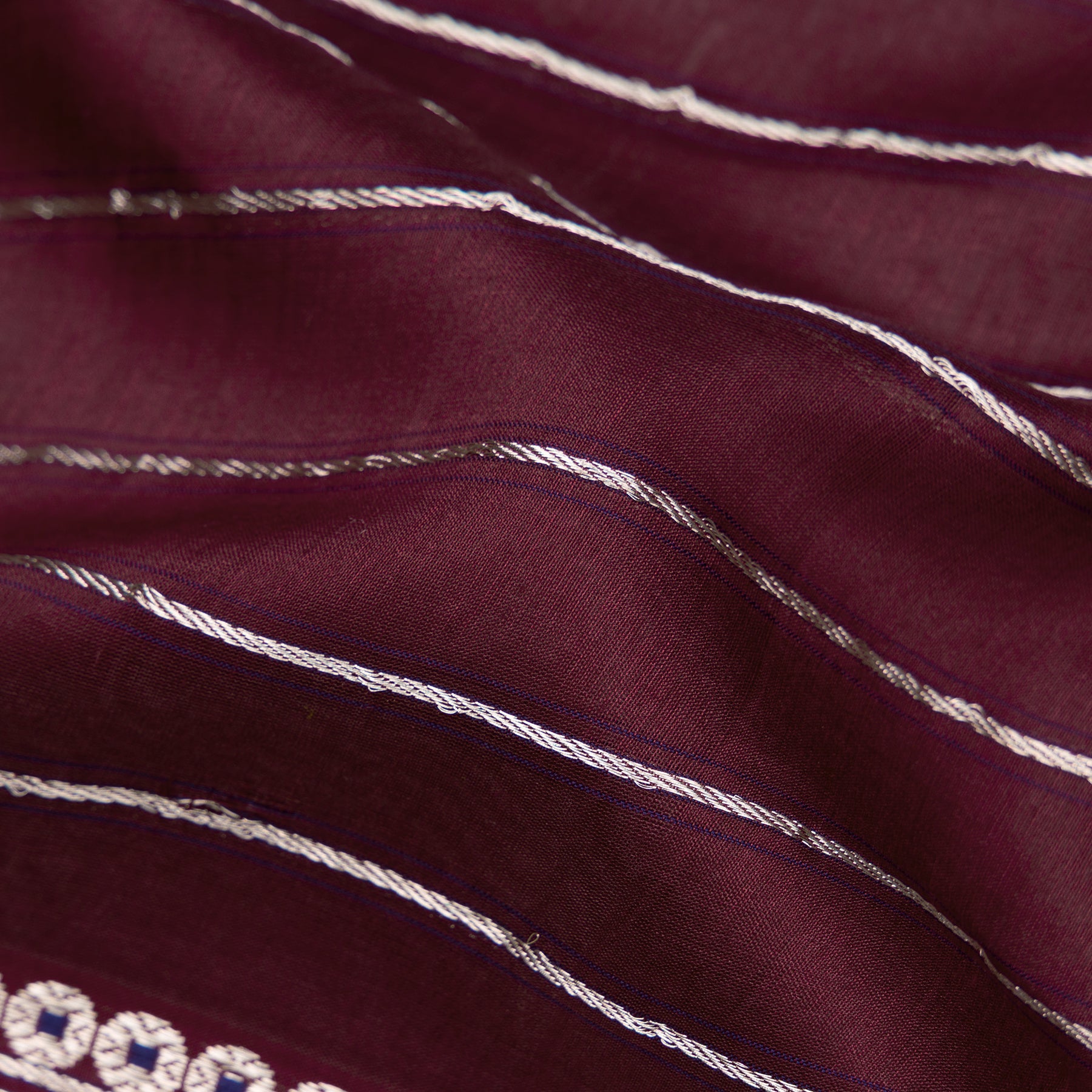 Pradeep Pillai Chanderi Silk/Cotton Sari 26-008-HS005-00124 - Fabric View