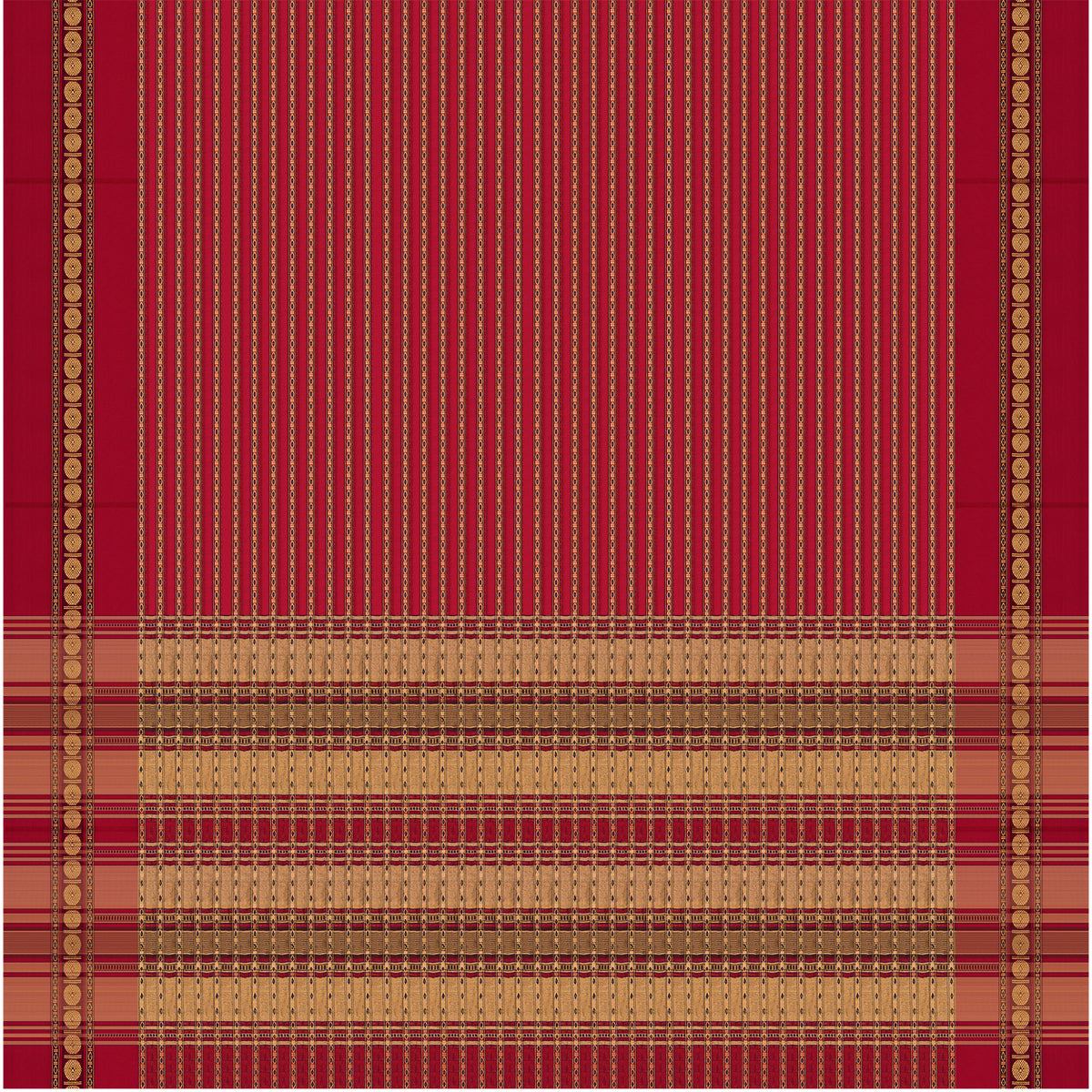 Pradeep Pillai Chanderi Silk/Cotton Sari 26-008-HS005-00128 - Full View