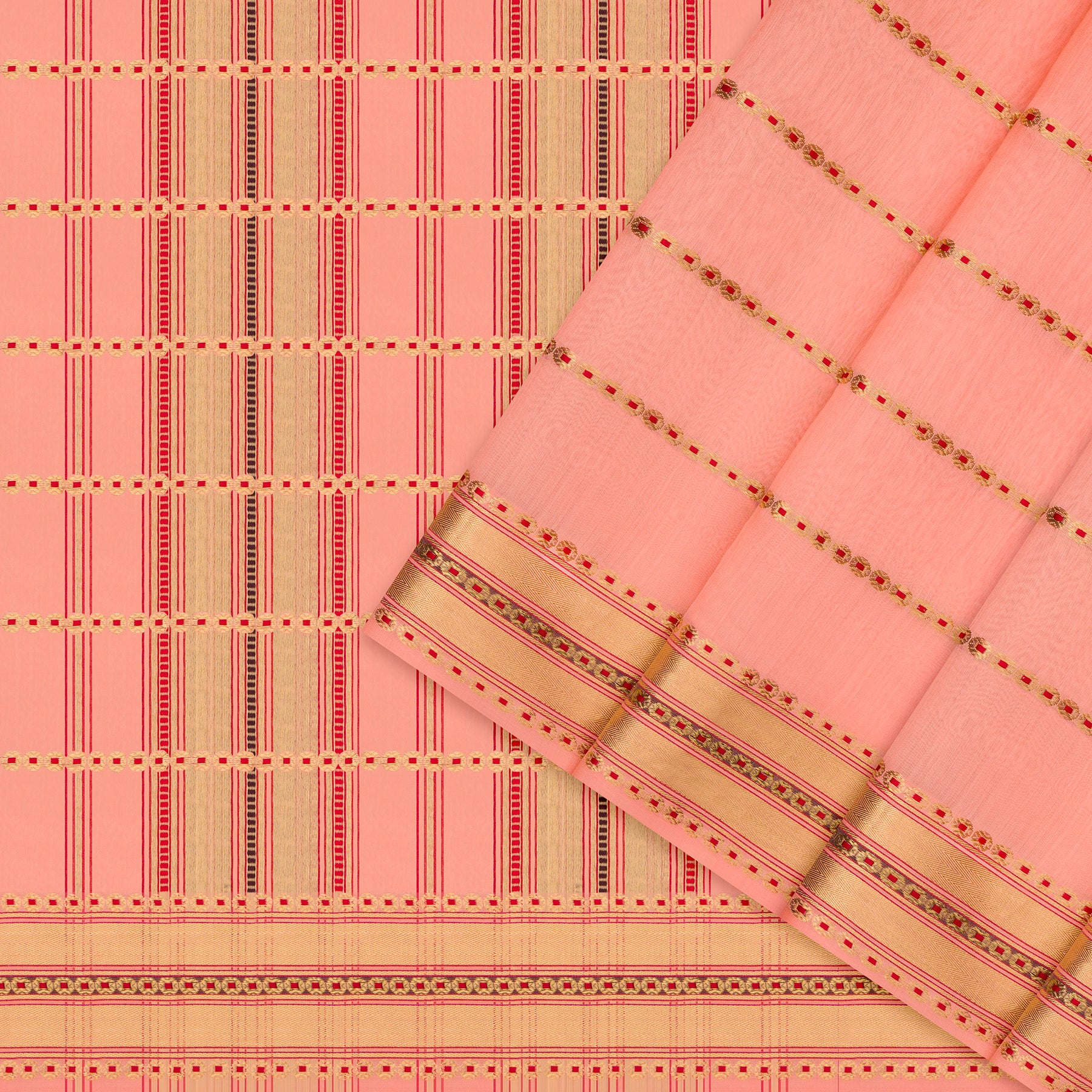 Pradeep Pillai Chanderi Silk/Cotton Sari 26-008-HS005-00154 - Cover View