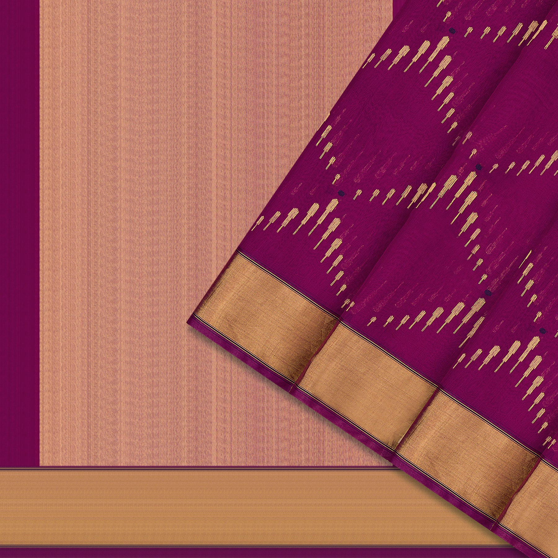 Pradeep Pillai Chanderi Silk/Cotton Sari 26-008-HS005-00224 - Cover View