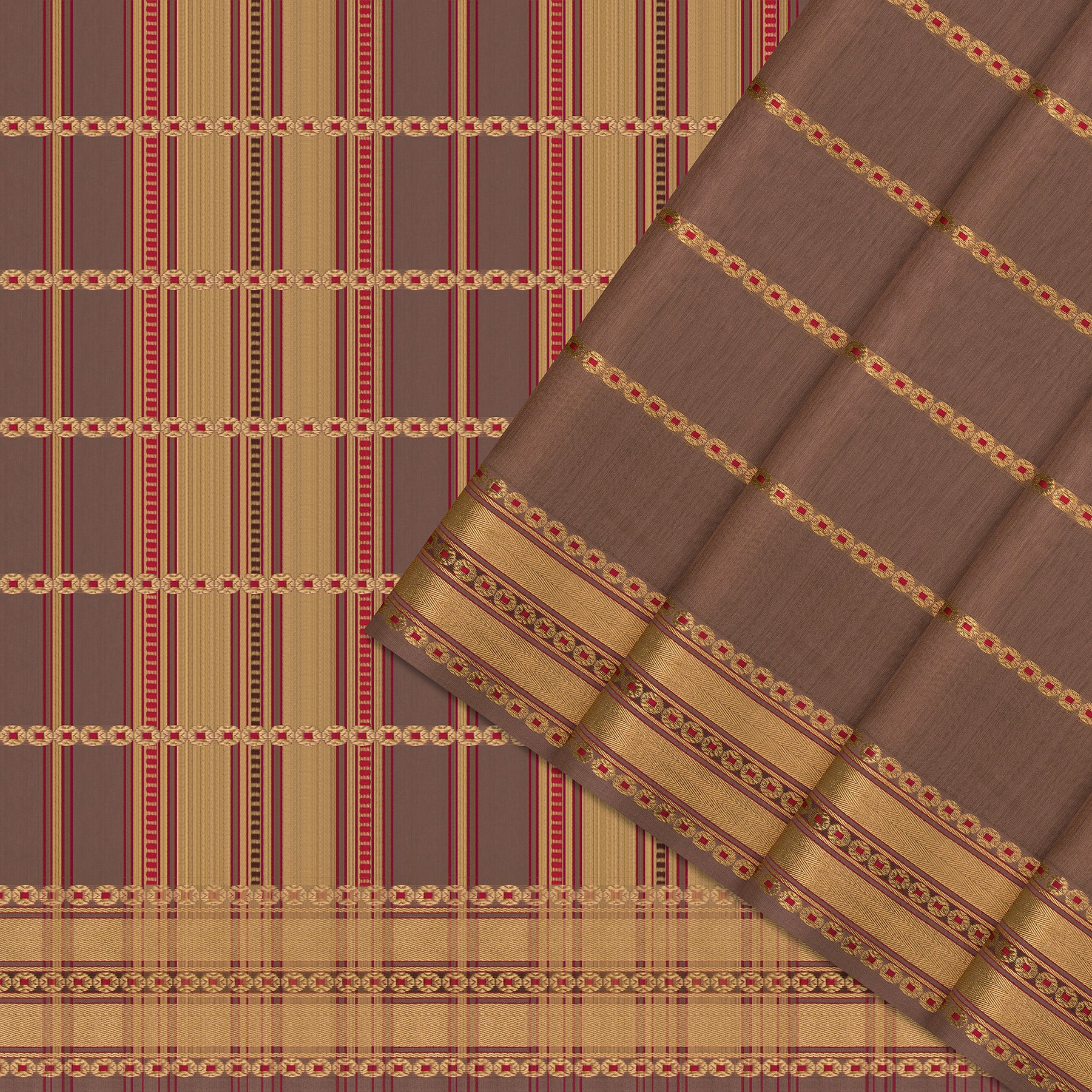 Pradeep Pillai Chanderi Silk/Cotton Sari 26-008-HS005-00229 - Cover View