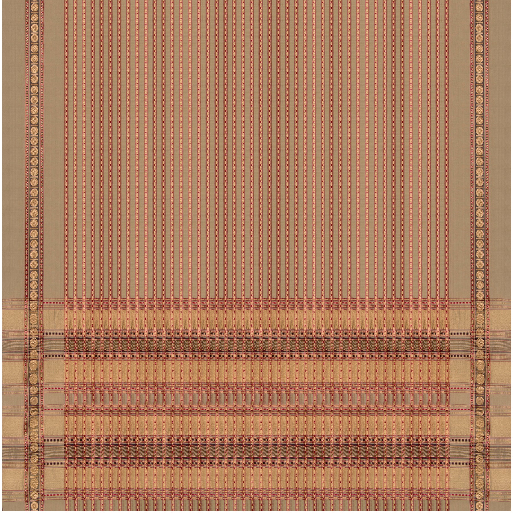 Pradeep Pillai Chanderi Silk/Cotton Sari 26-008-HS005-00235 - Full View